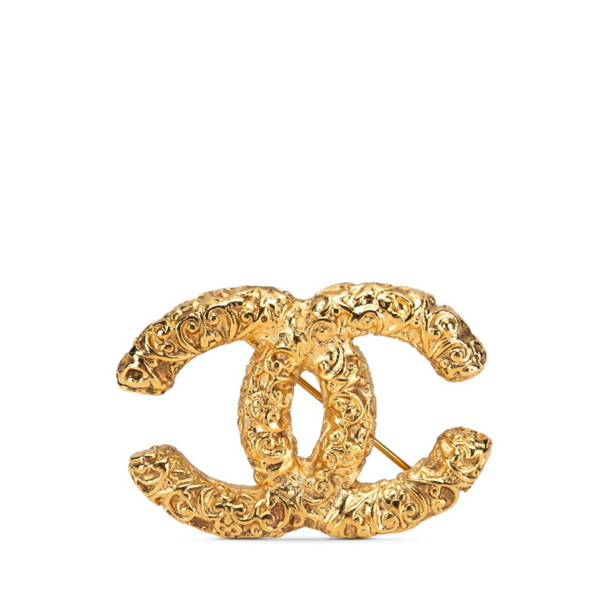 CC Logo Brooch Metal