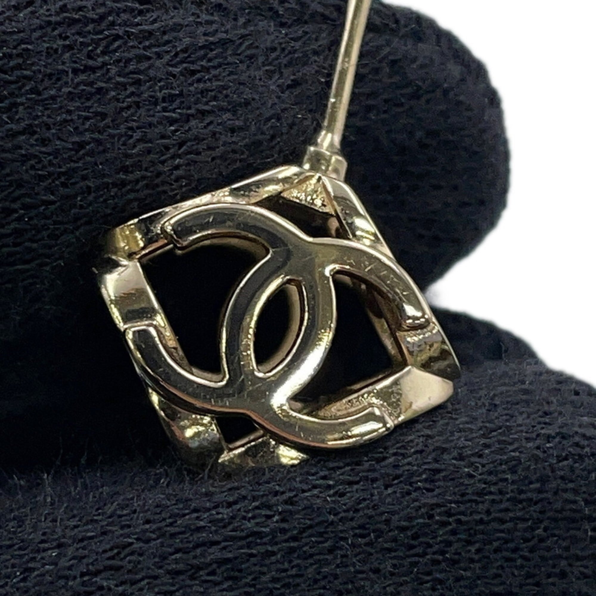 CC Logo Earrings Gold-Tone Metal Gold-Tone Metal