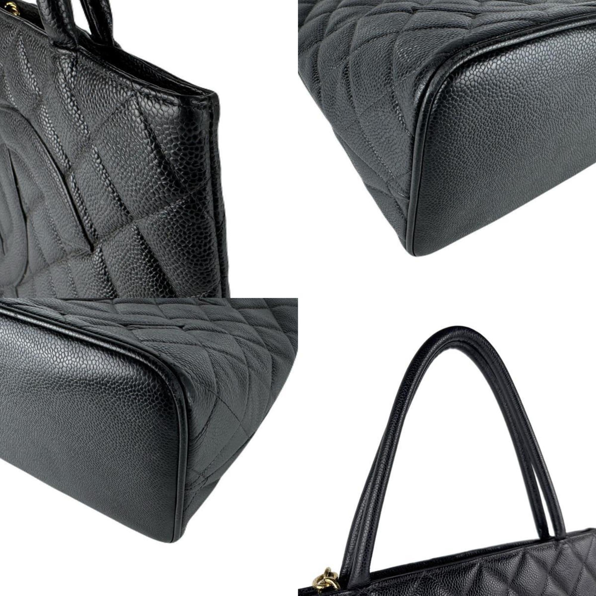 Medallion Tote Quilted Caviar