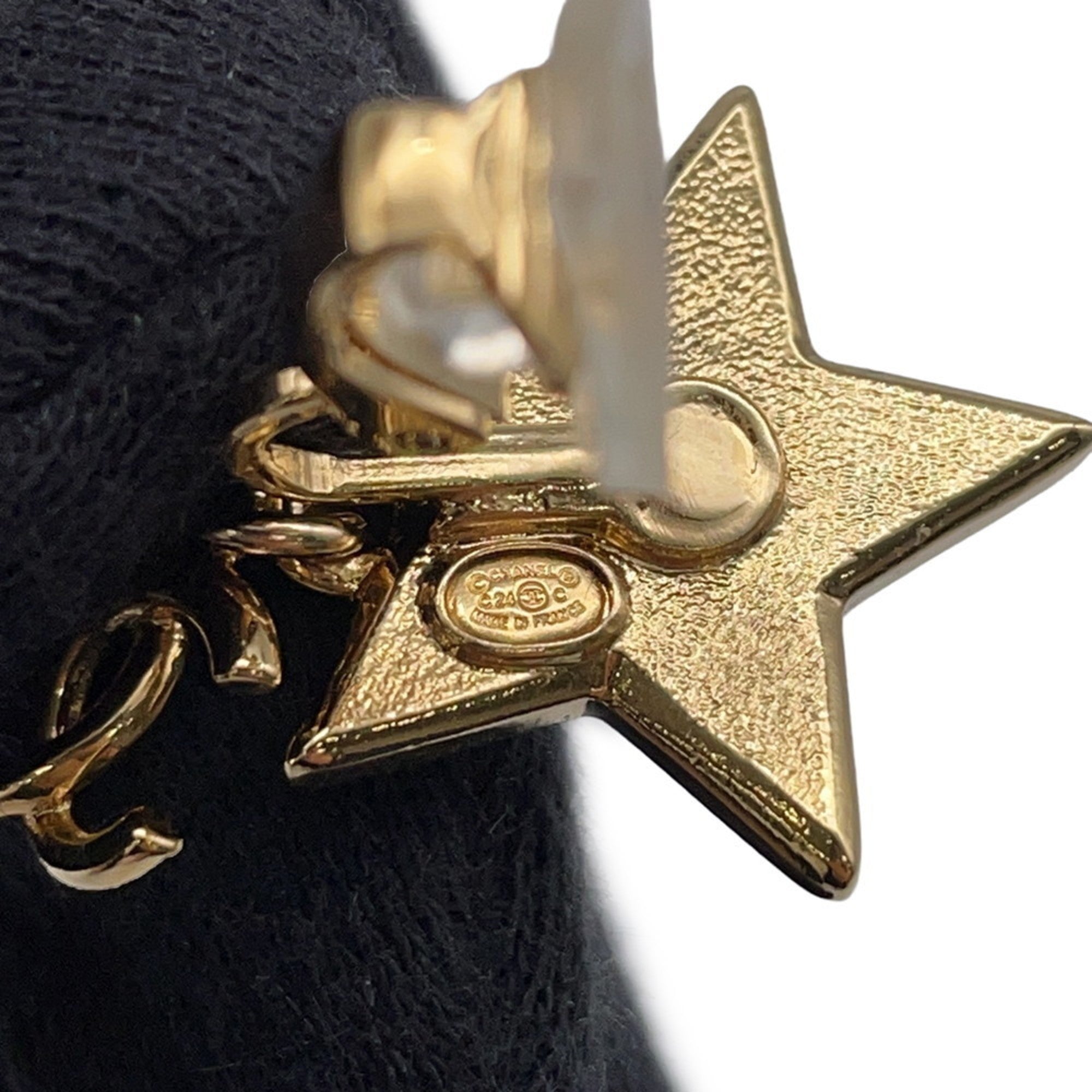 CC Logo Star Clip-On Earrings Metal