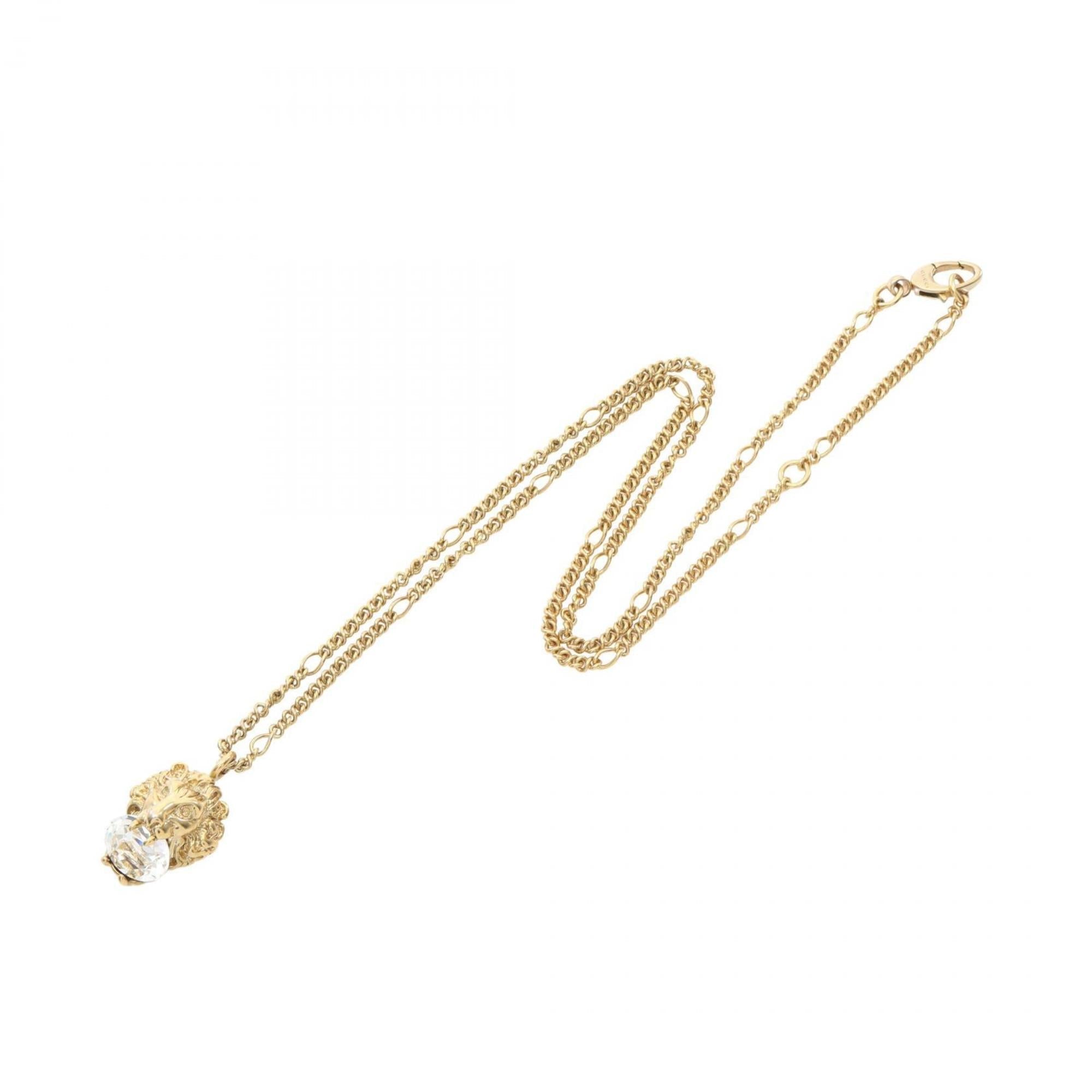 Pendant Necklace Gold With Crystal