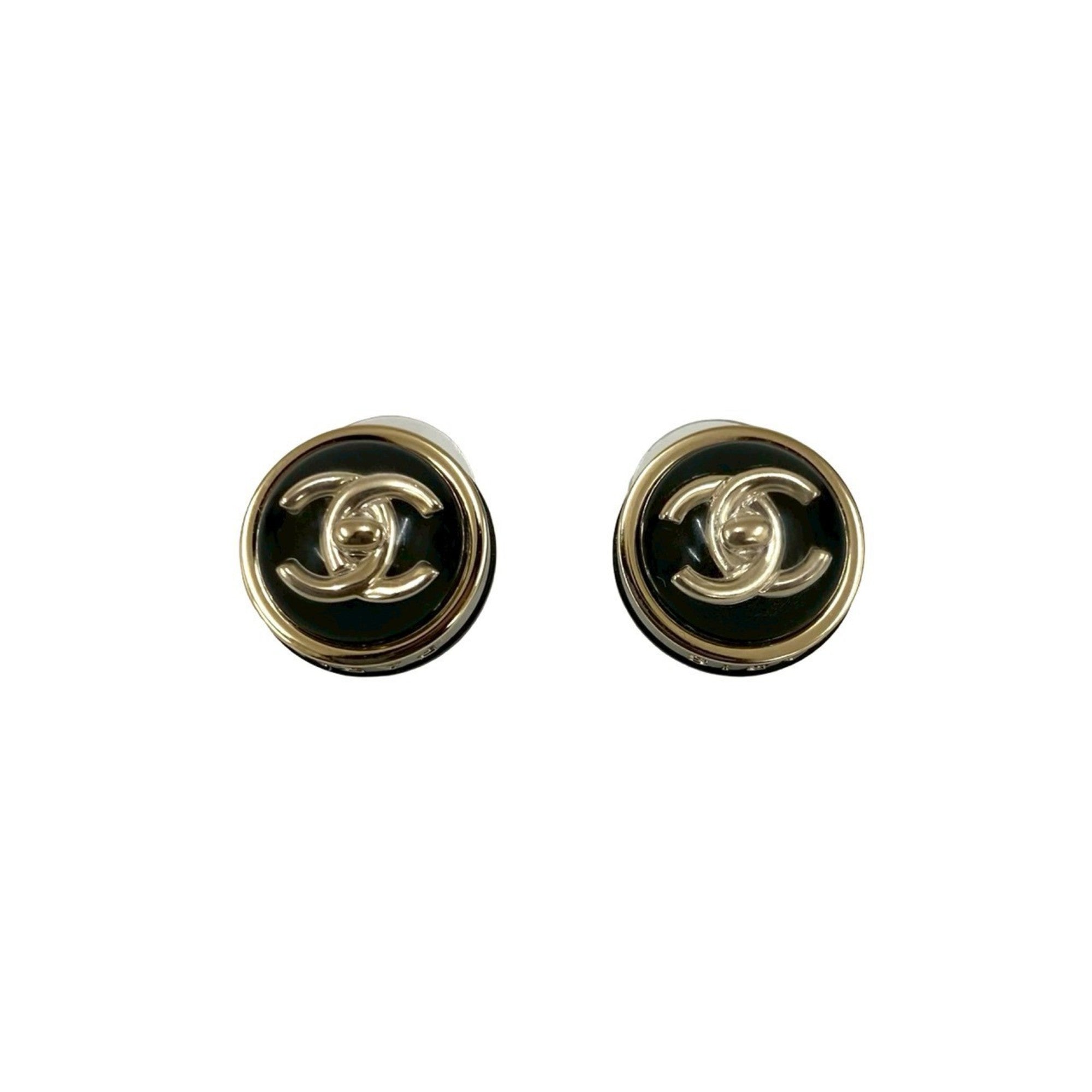 CC Logo Earrings Metal Gold-Tone Metal