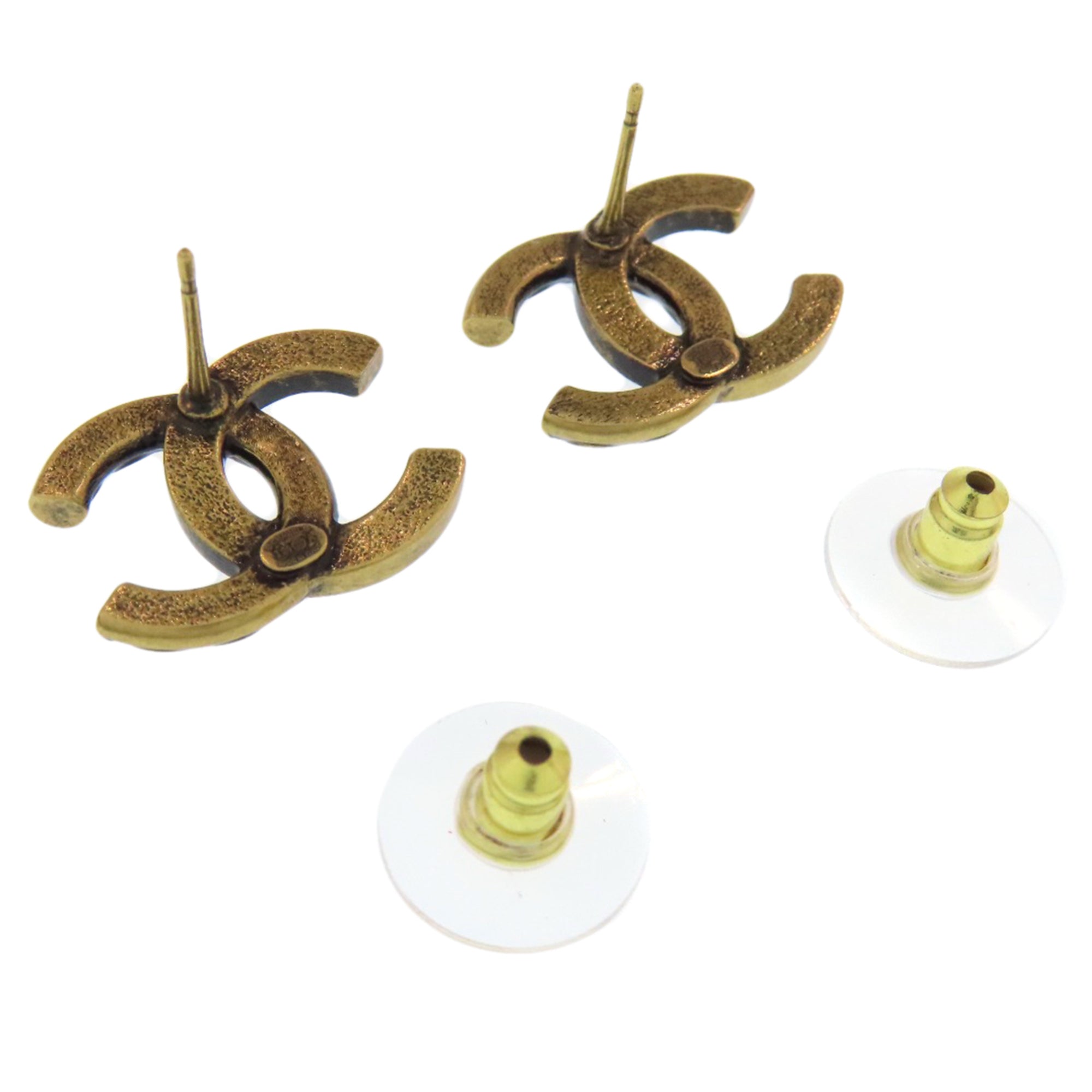 CC Logo Earrings Gold-Tone Metal Gold-Tone Metal