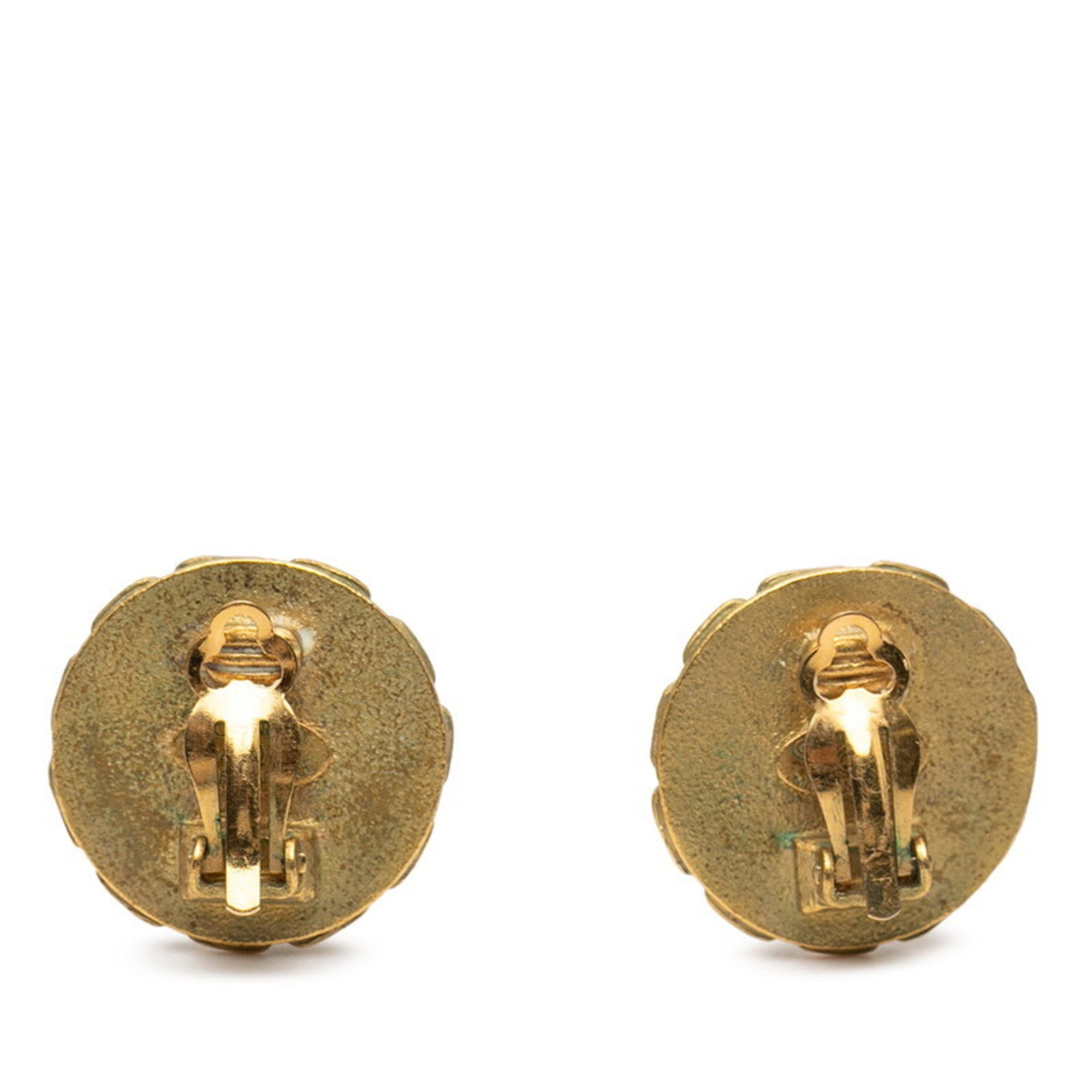 CC Logo Earrings Metal Gold-Tone Metal
