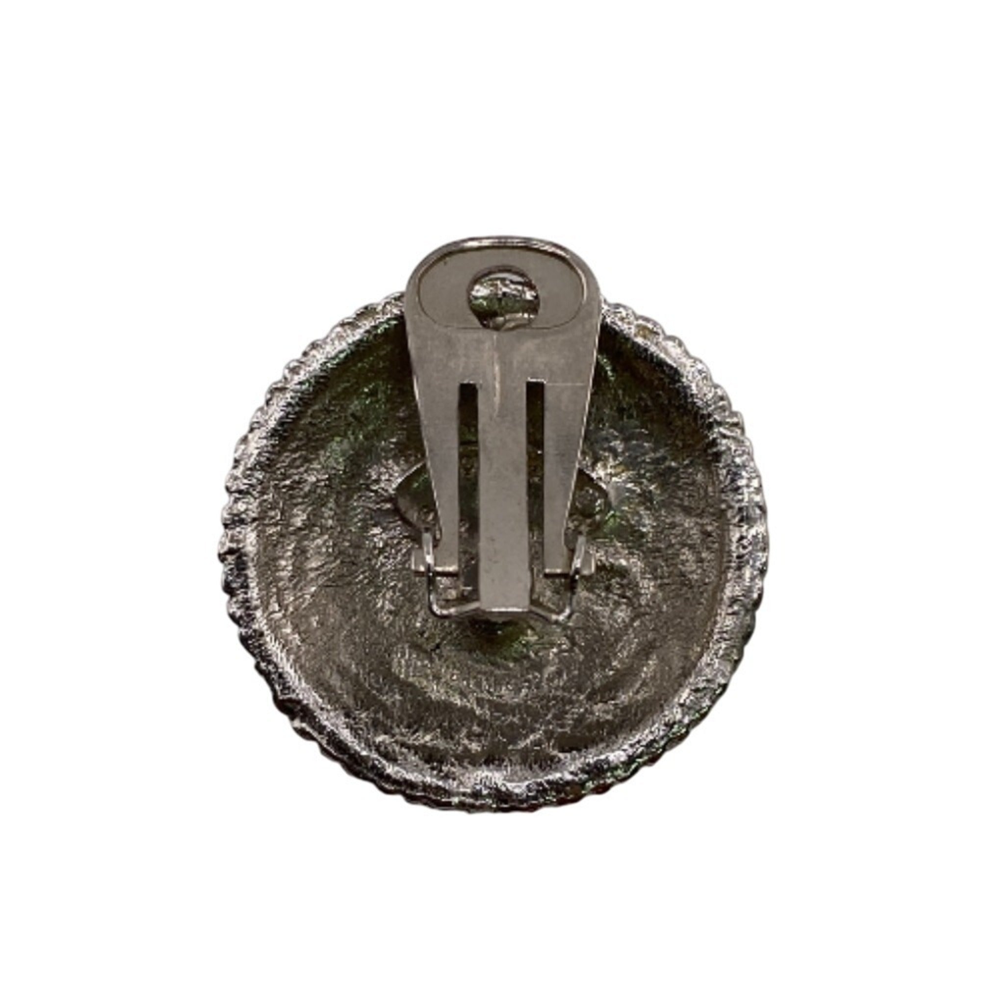 Single Earring Silver-Tone Metal