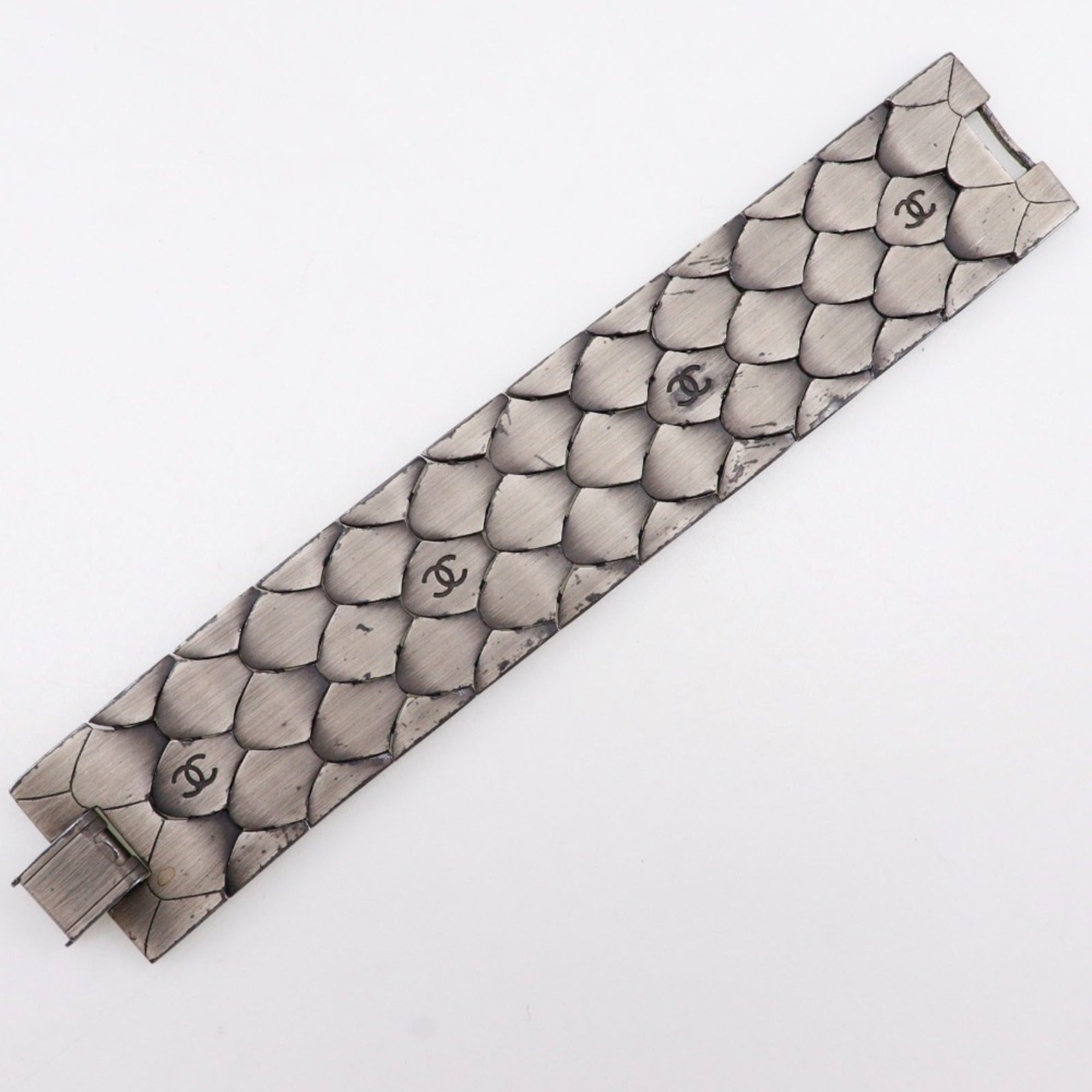 CC Logo Bracelet Silver-Tone Metal
