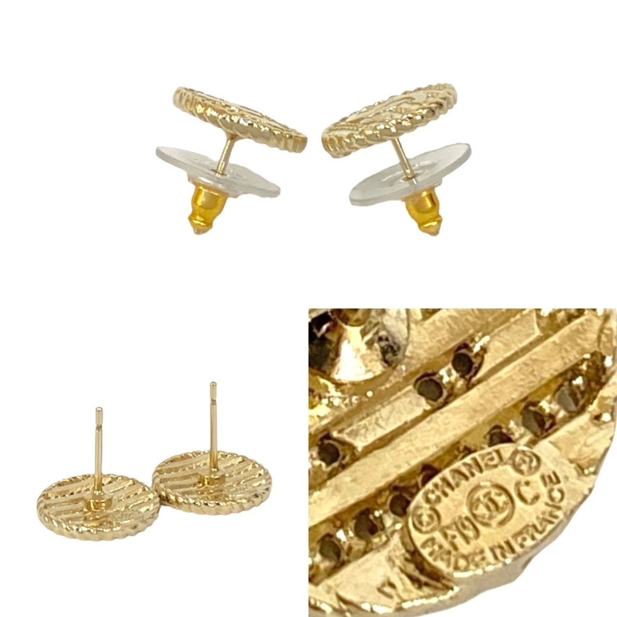 CC Logo Earrings Metal Gold-Tone Metal
