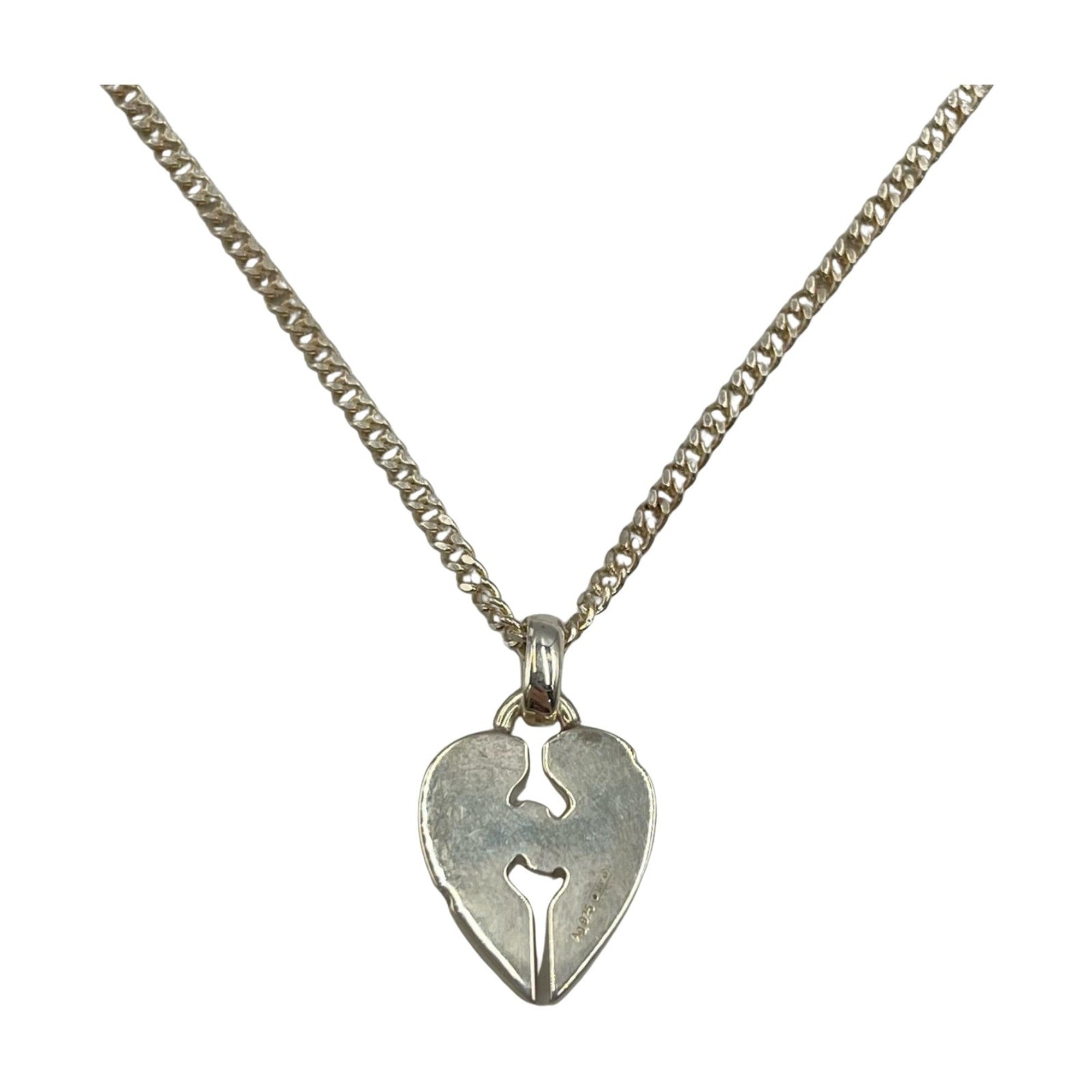 Knot Heart Pendant Necklace Sterling Silver