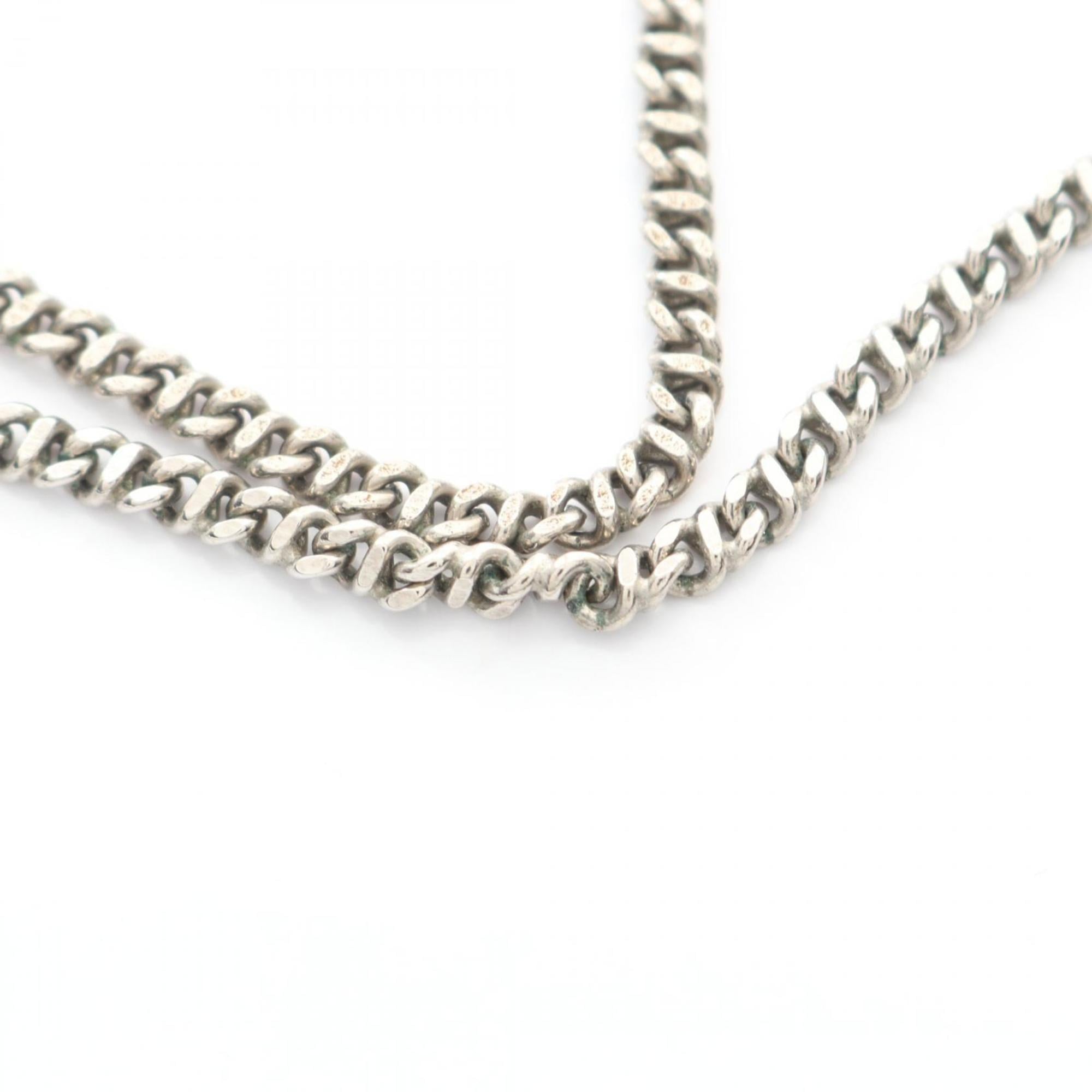 Pendant Necklace Stainless Steel and Artificial Pearl and Rhinestone