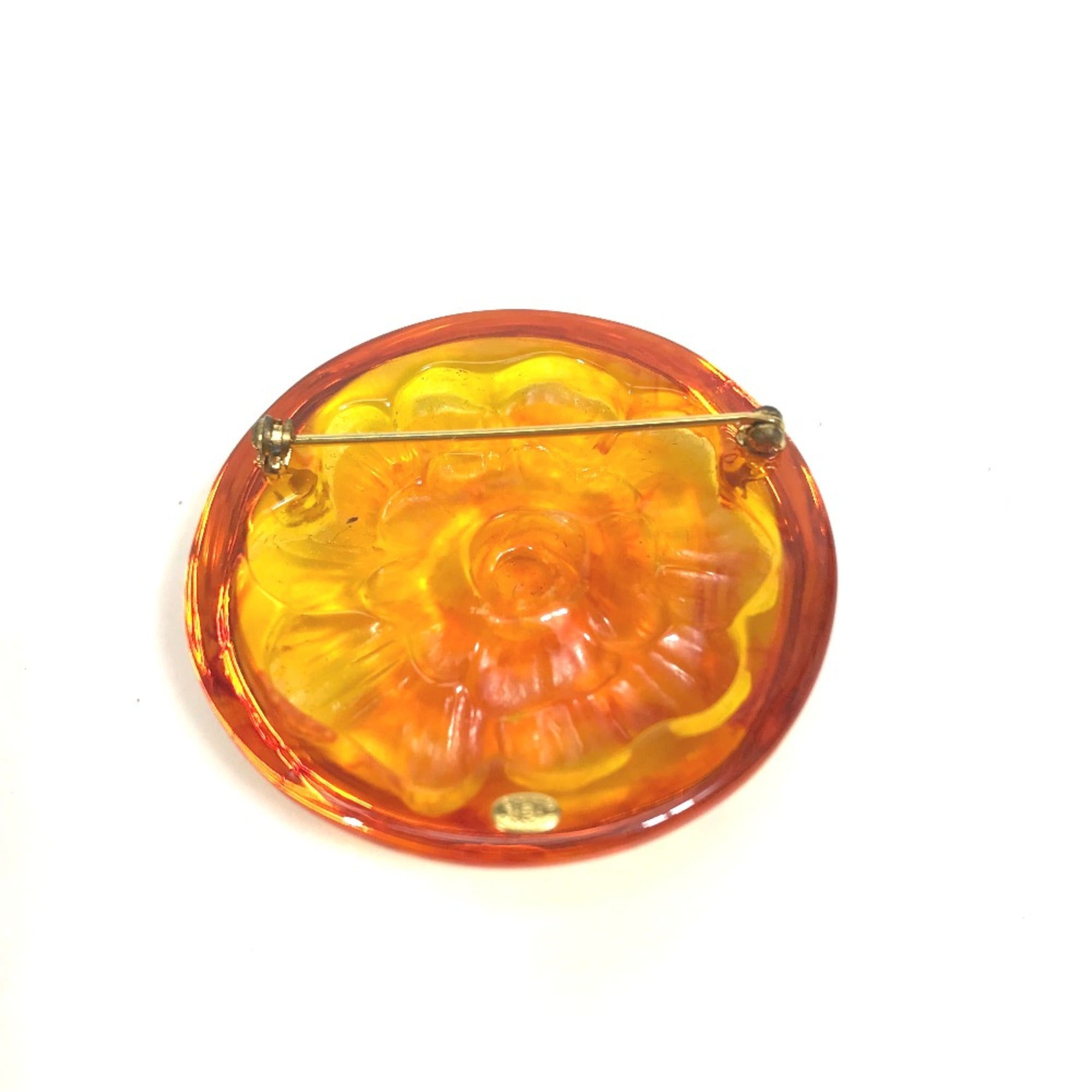 Circle Brooch Other Orange