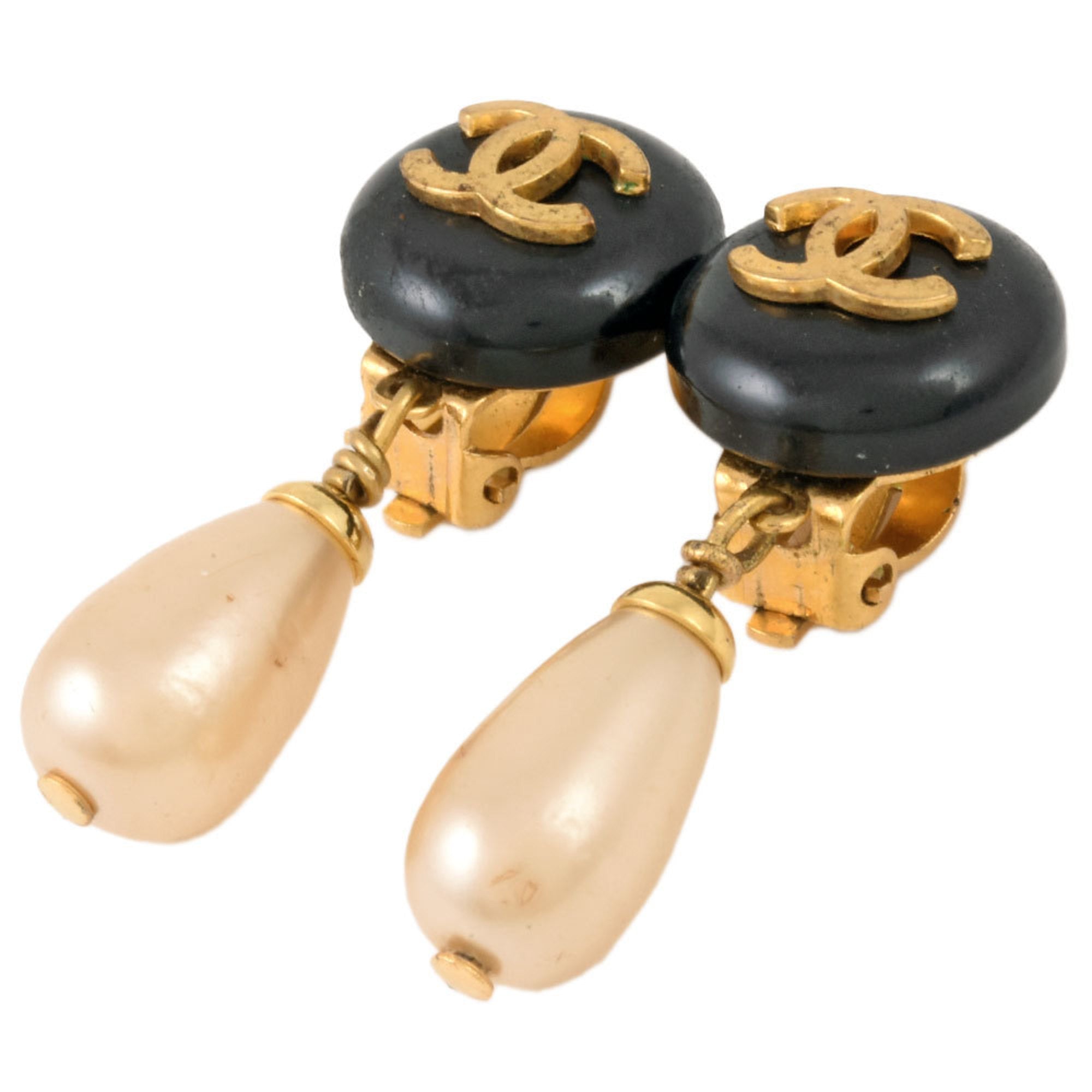 CC Logo Clip-On Earrings Metal
