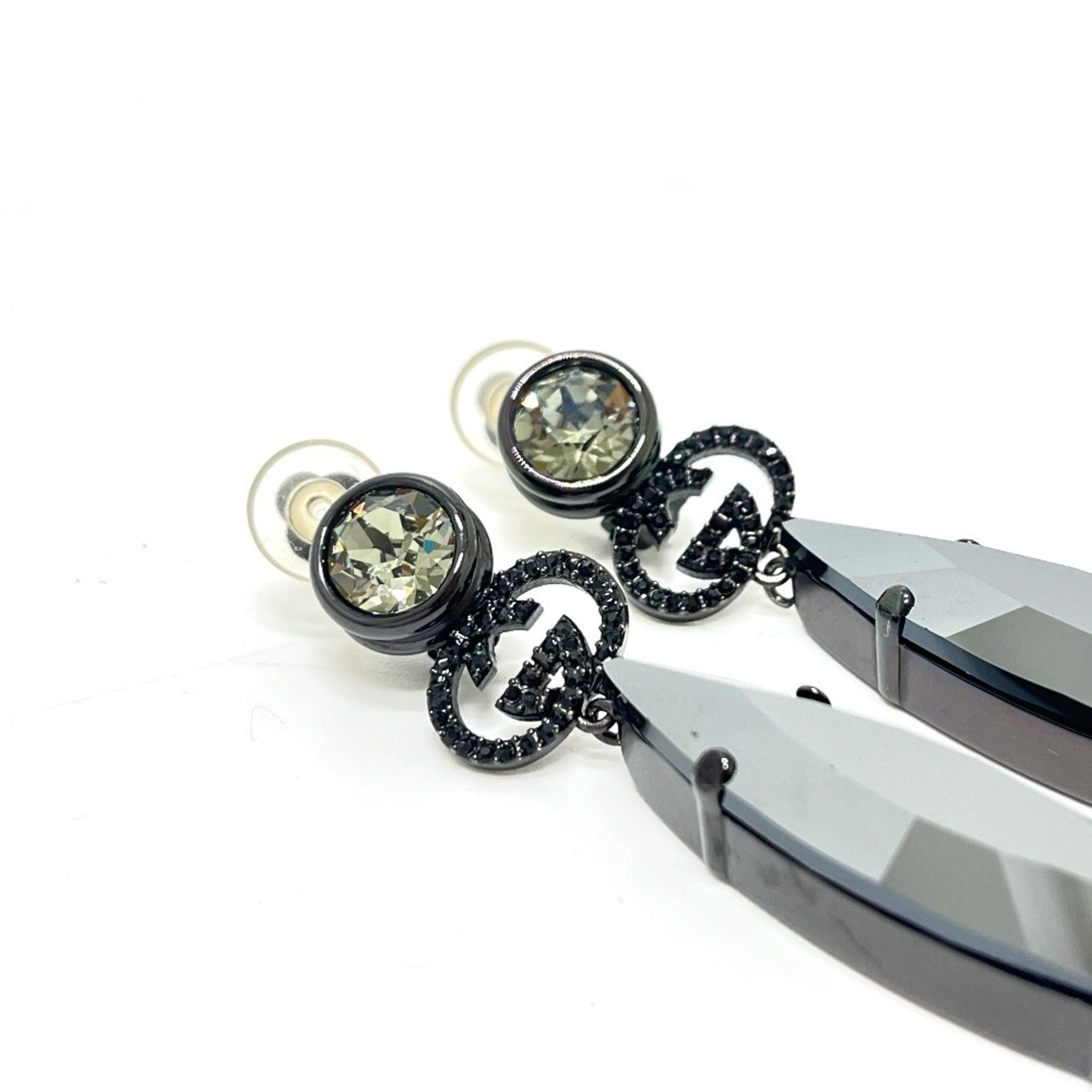 Crystal Clip-On Earrings Metal