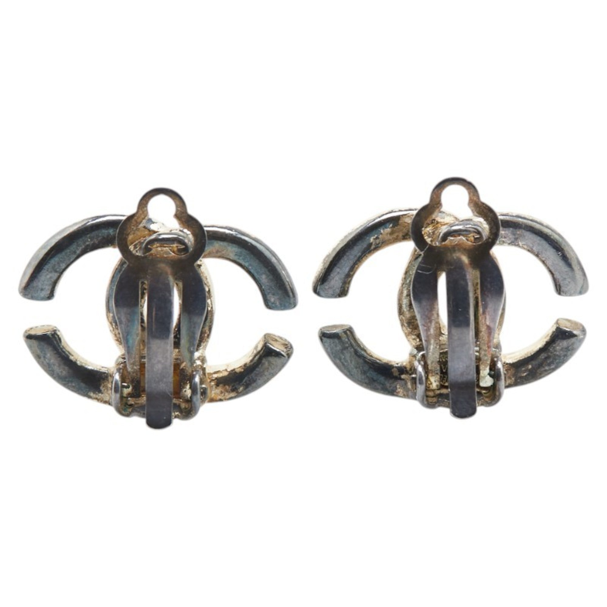 CC Logo Clip-On Earrings Metal