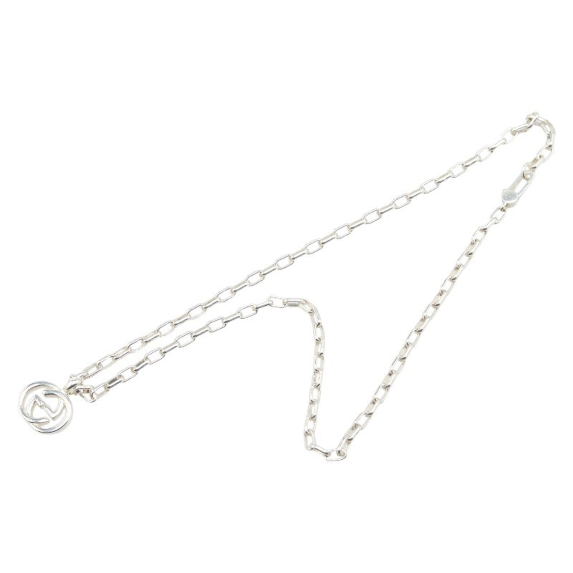 Interlocking G Pendant Necklace Sterling Silver