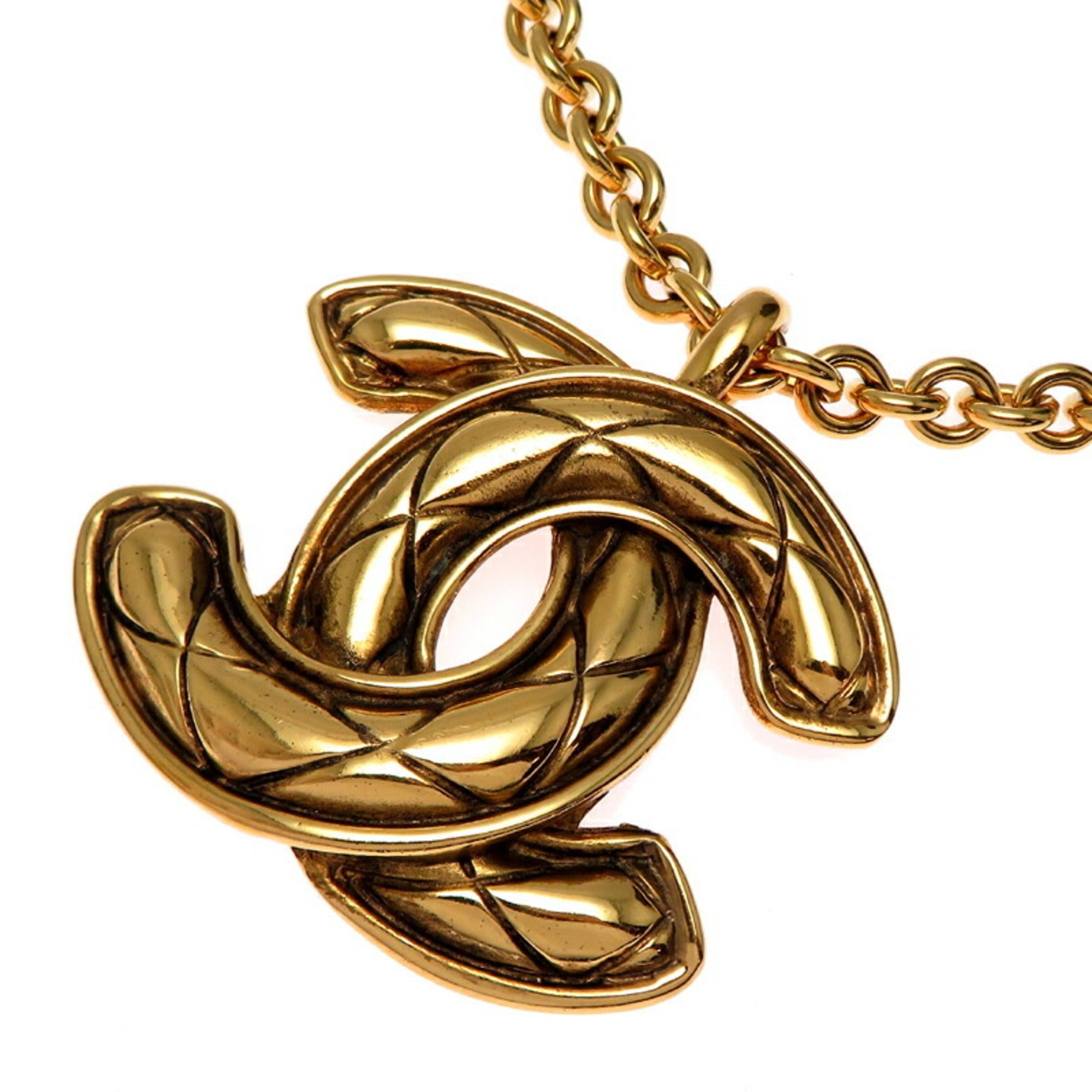CC Logo Pendant Necklace Metal