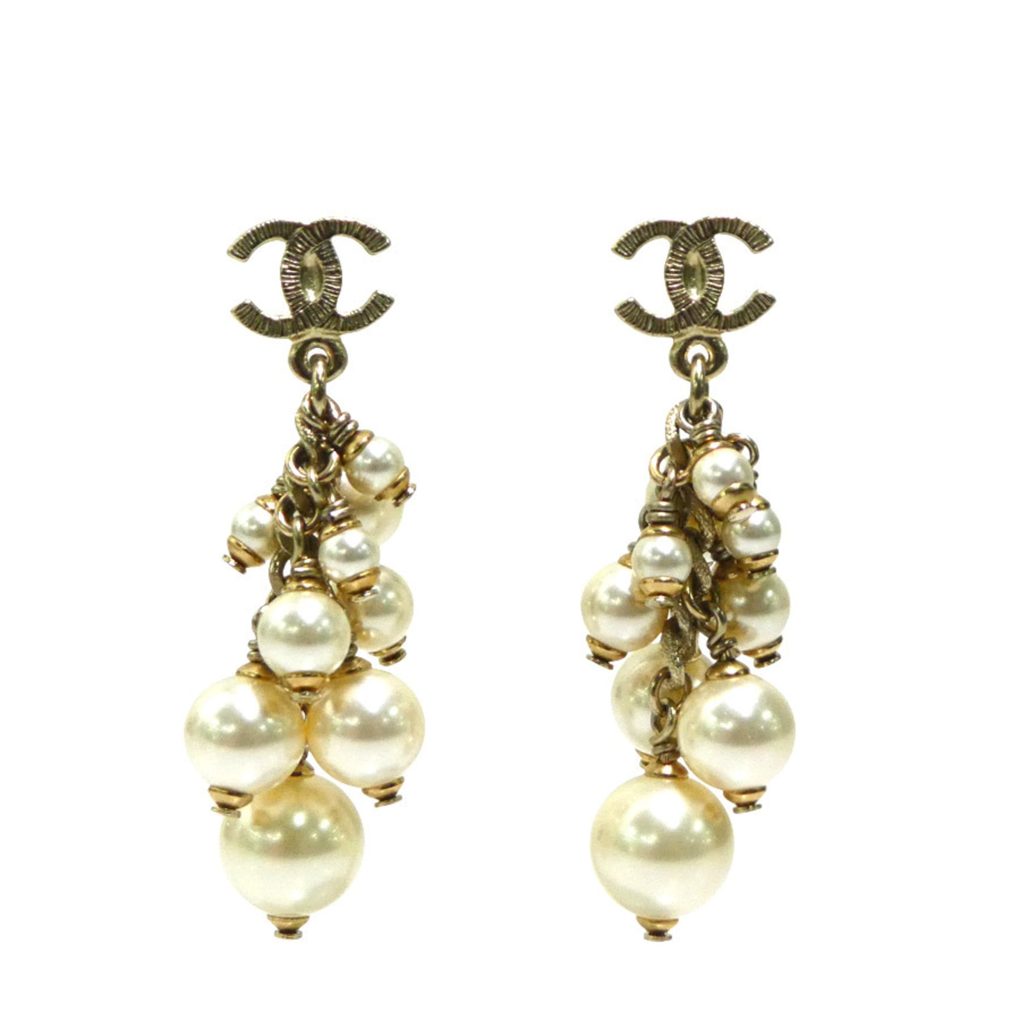 CC Logo Earrings Gold-Tone Metal Gold-Tone Metal