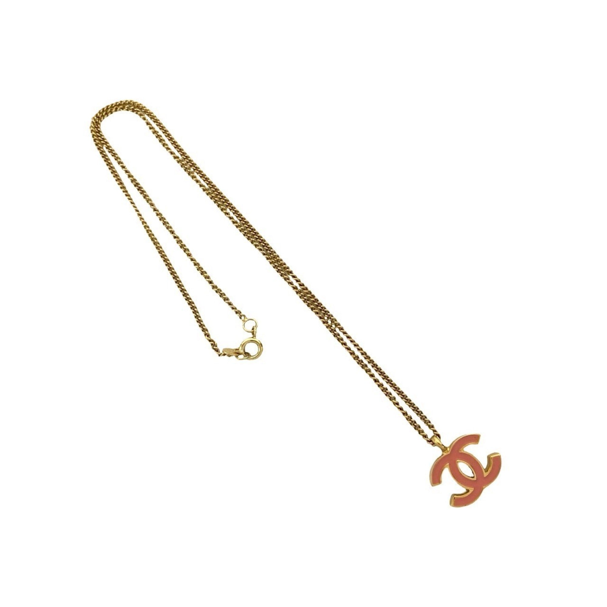 CC Logo Pendant Necklace Metal
