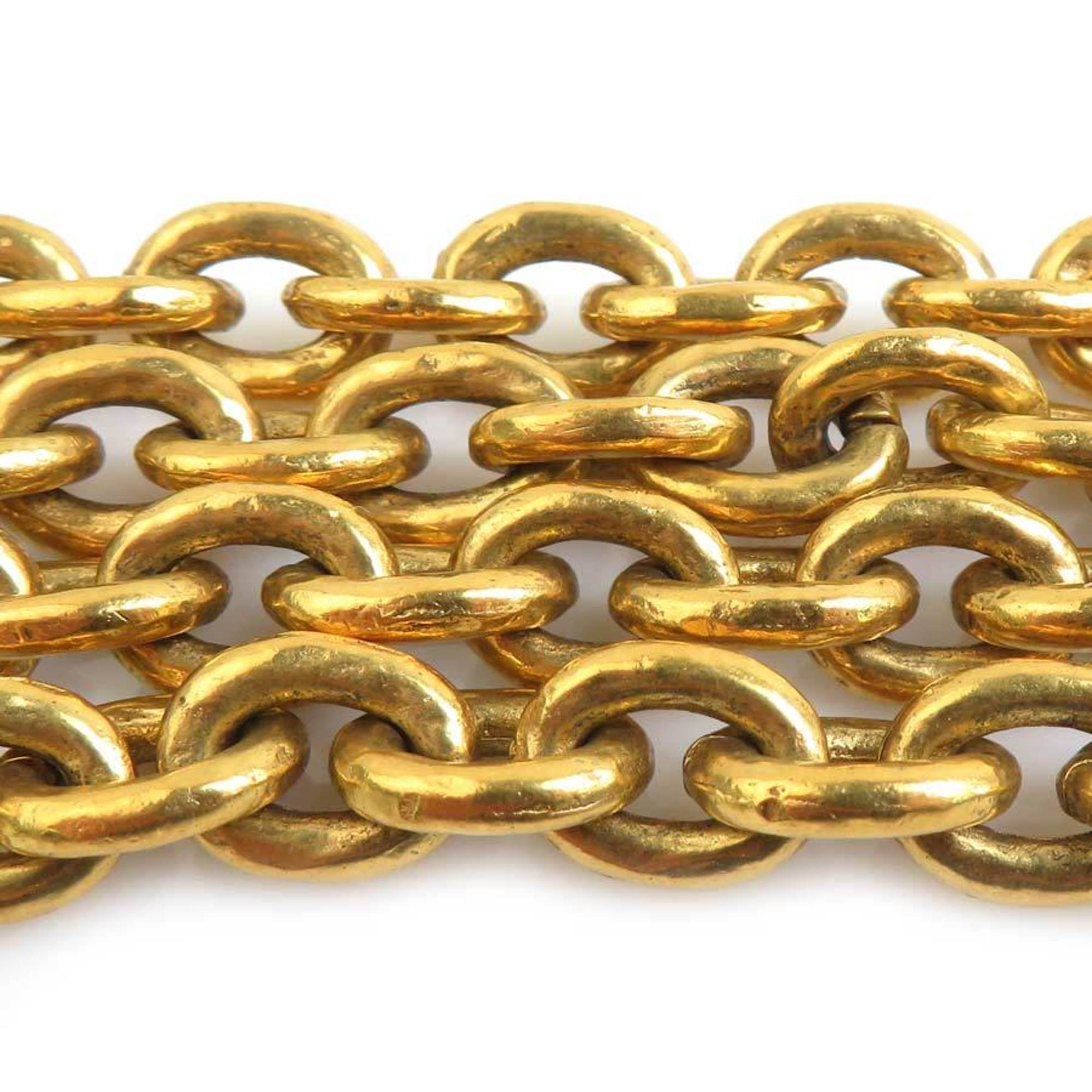 CC Logo Pendant Necklace Gold-Tone Metal