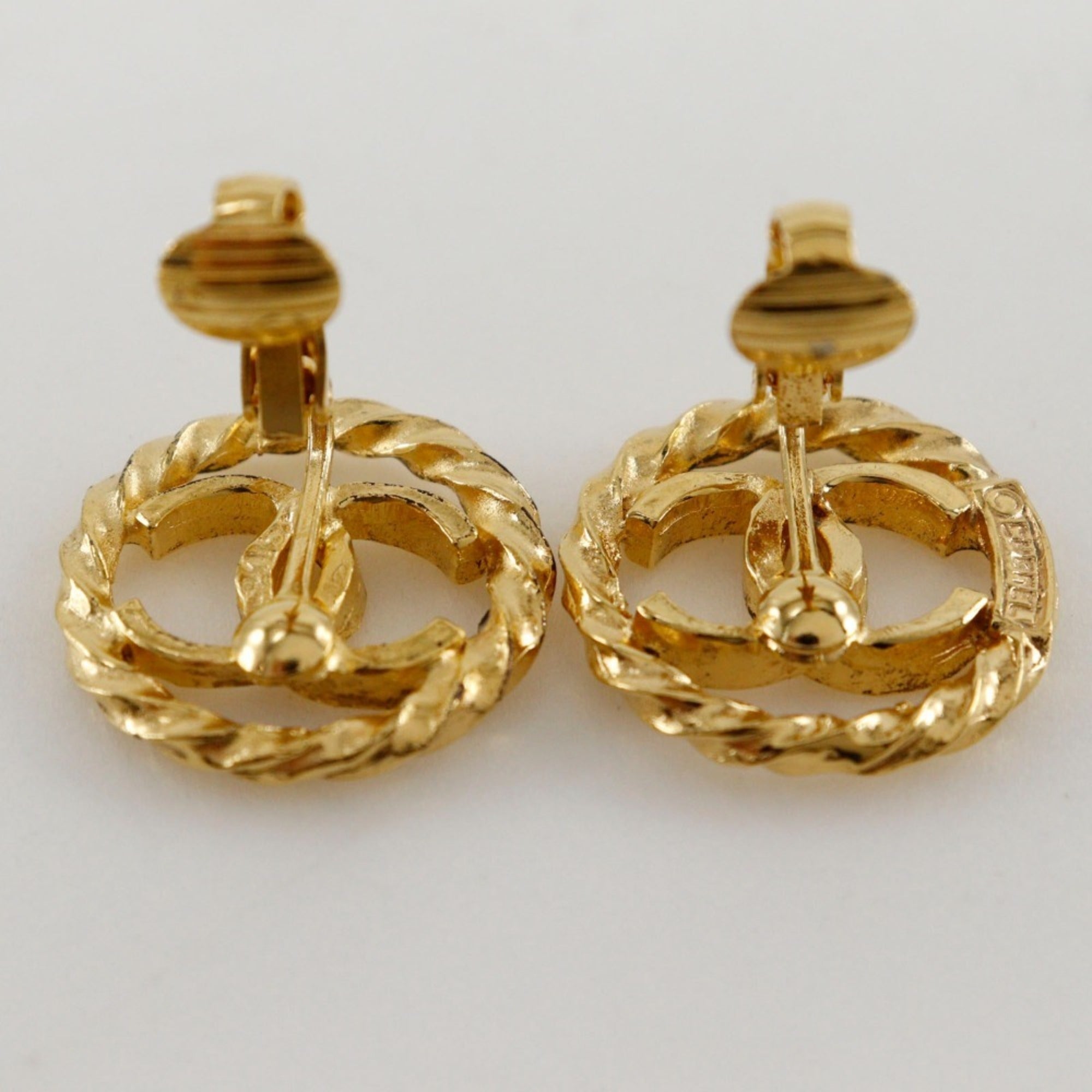 CC Logo Clip-On Earrings Metal