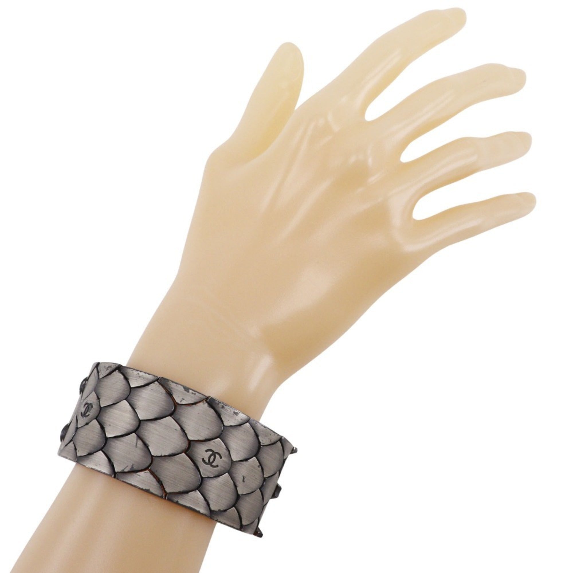 CC Logo Bracelet Silver-Tone Metal