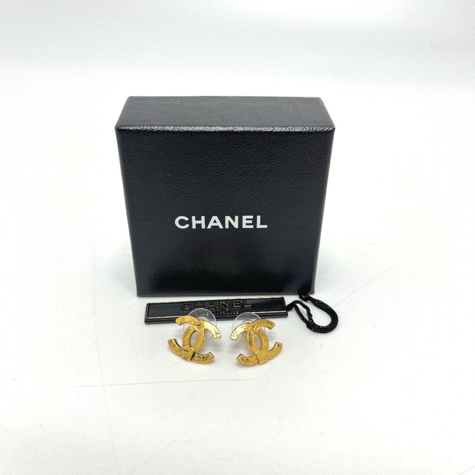 CC Logo Earrings Gold-Tone Metal Gold-Tone Metal