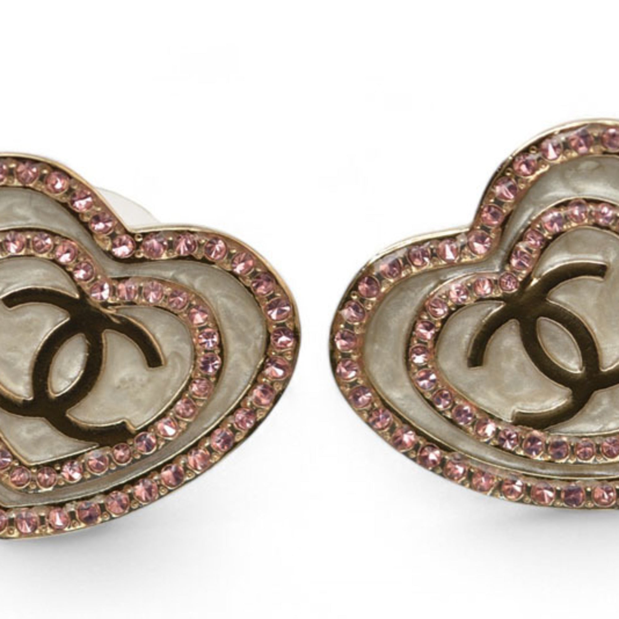 Earrings Rhinestone Gold-Tone Metal