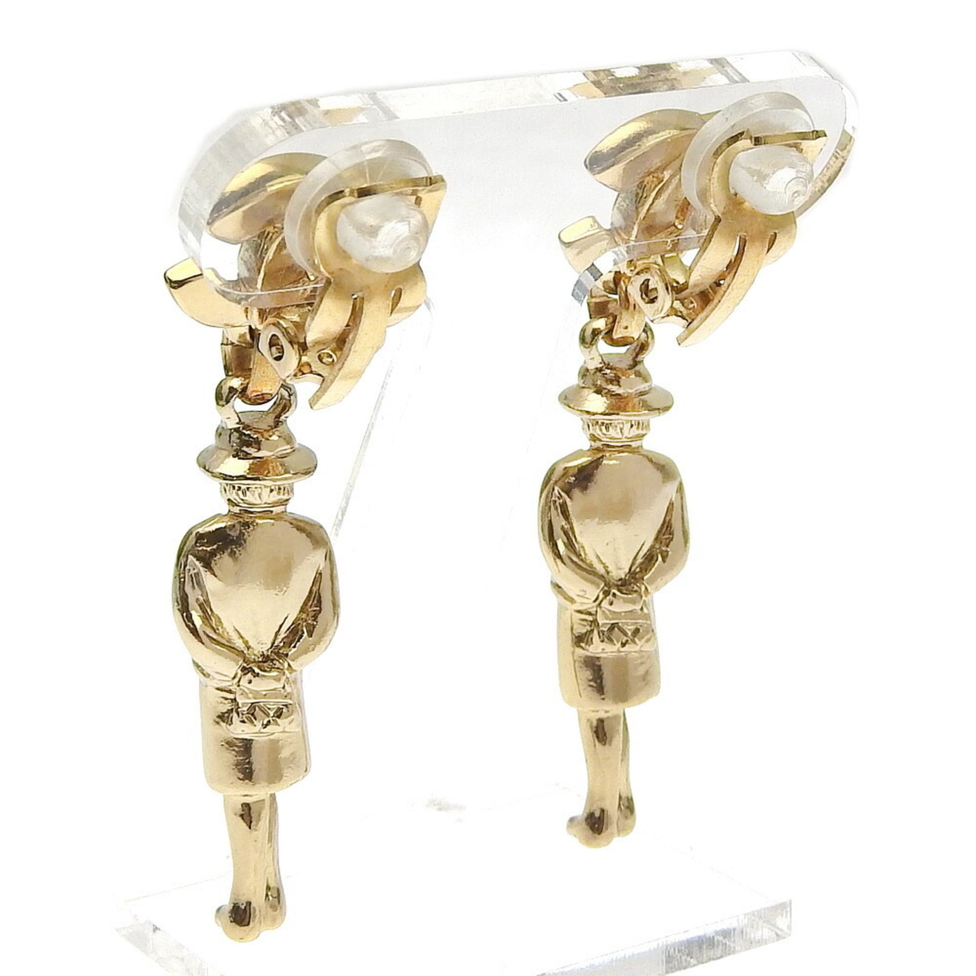 CC Logo Earrings Metal Gold-Tone Metal