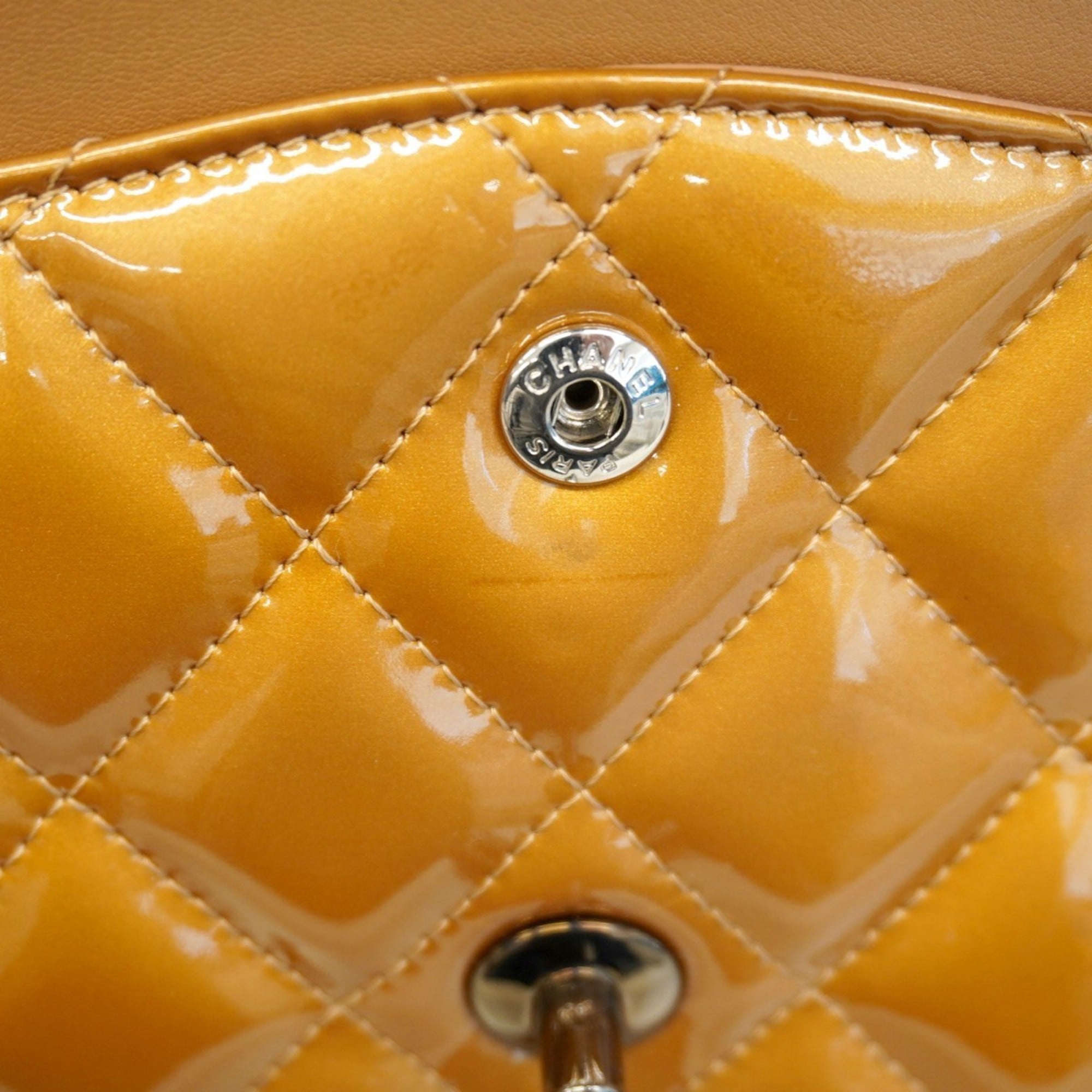 Classic Double Flap Bag Quilted Patent Jumbo