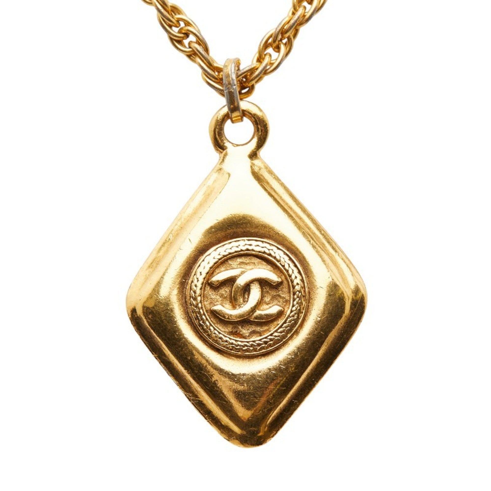 CC Logo Pendant Necklace Metal