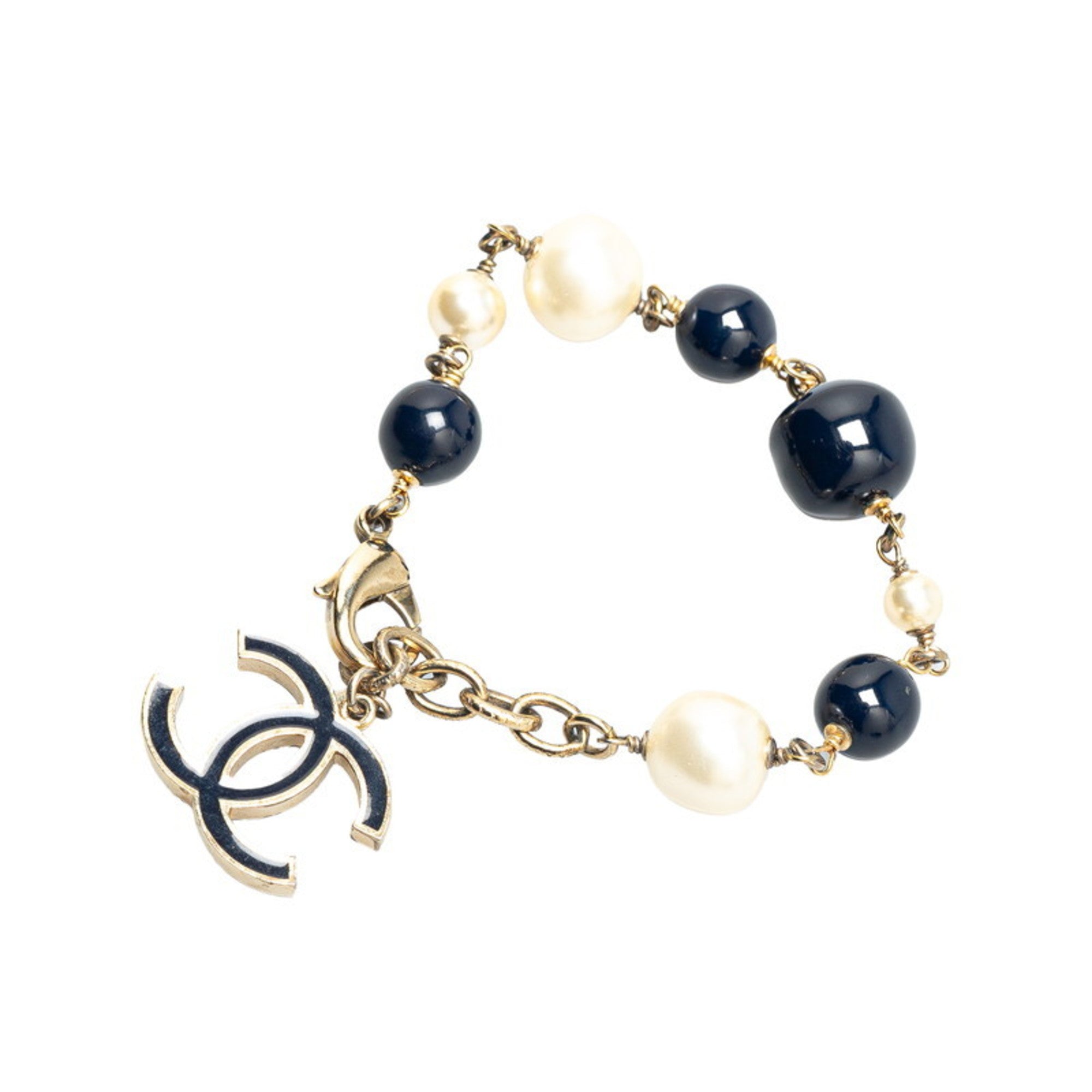 CC Logo Bracelet Gold-Tone Metal