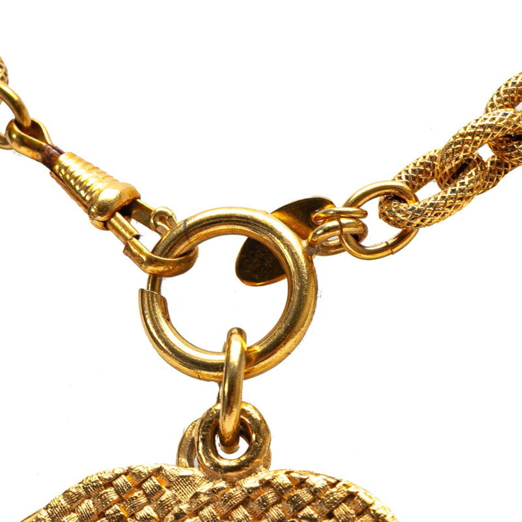 CC Logo Pendant Necklace Metal