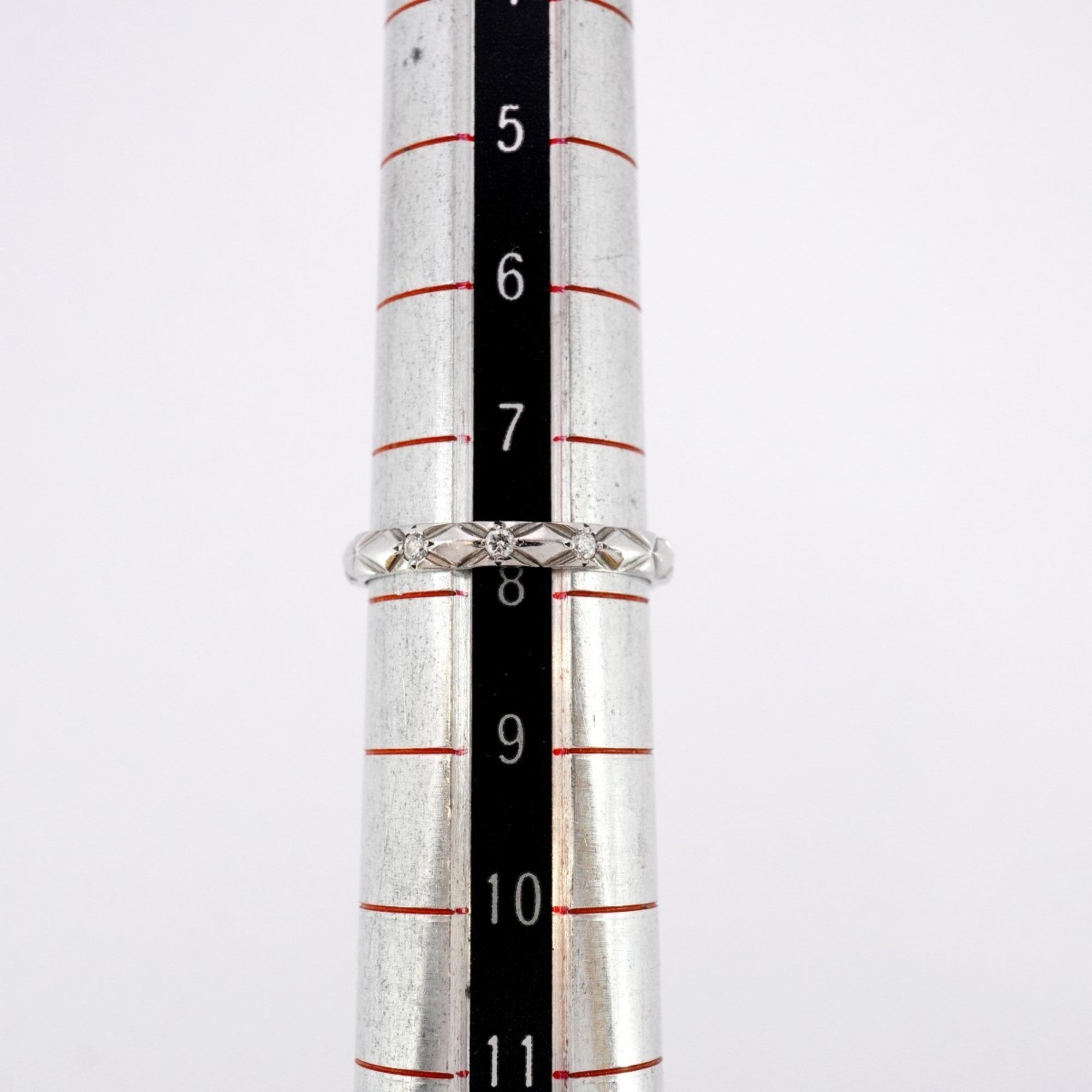 Matelasse 3PD Ring Platinum with Diamond