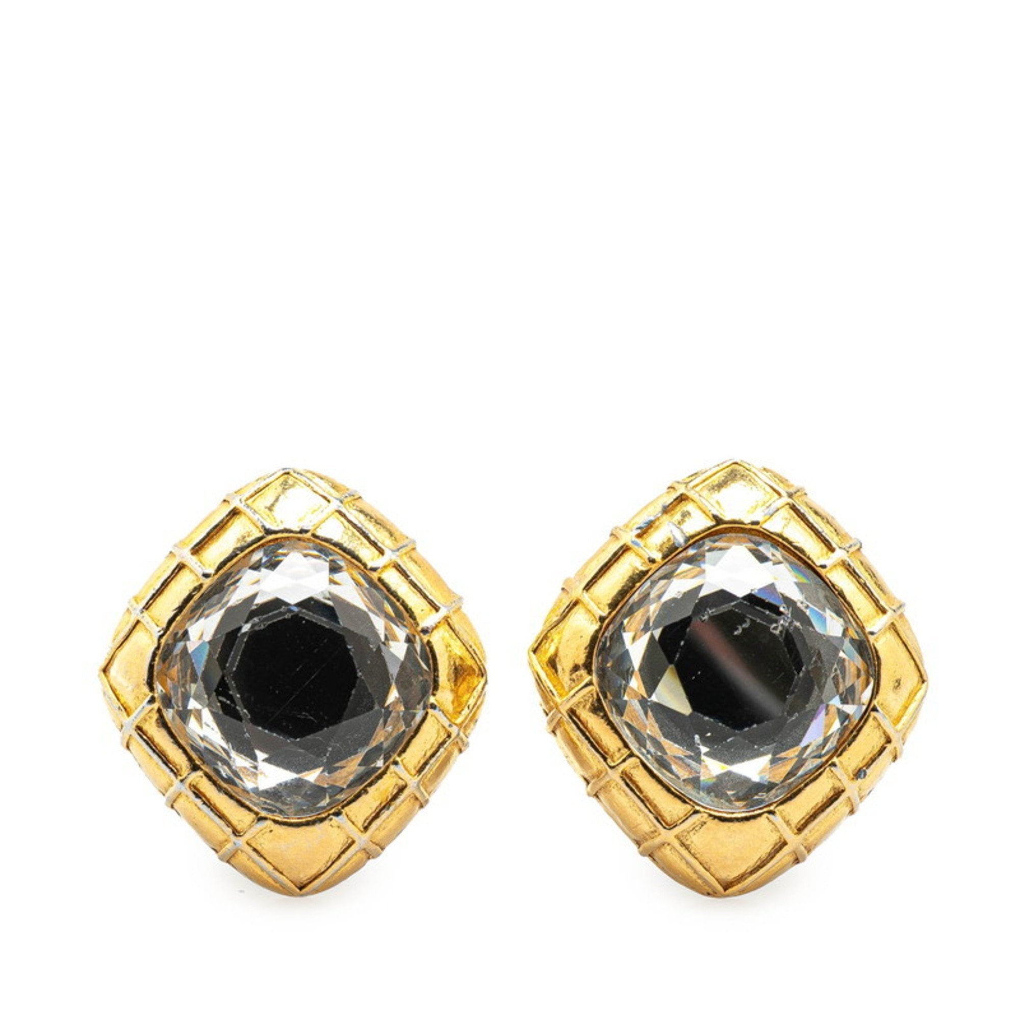 Vintage Earrings Gold-Tone Metal
