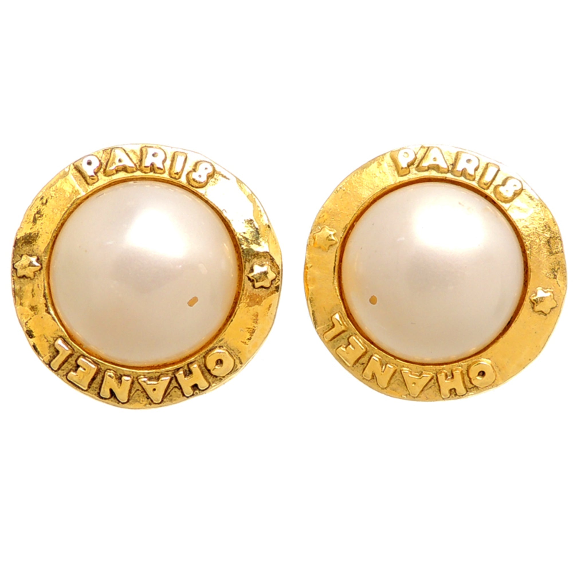 Pearl Clip-On Earrings Metal