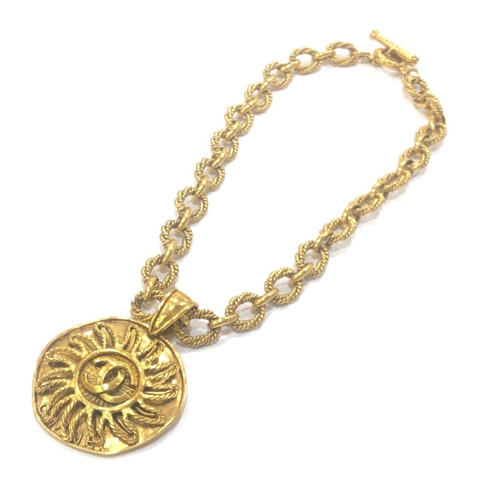 CC Logo Chain Pendant Necklace Metal