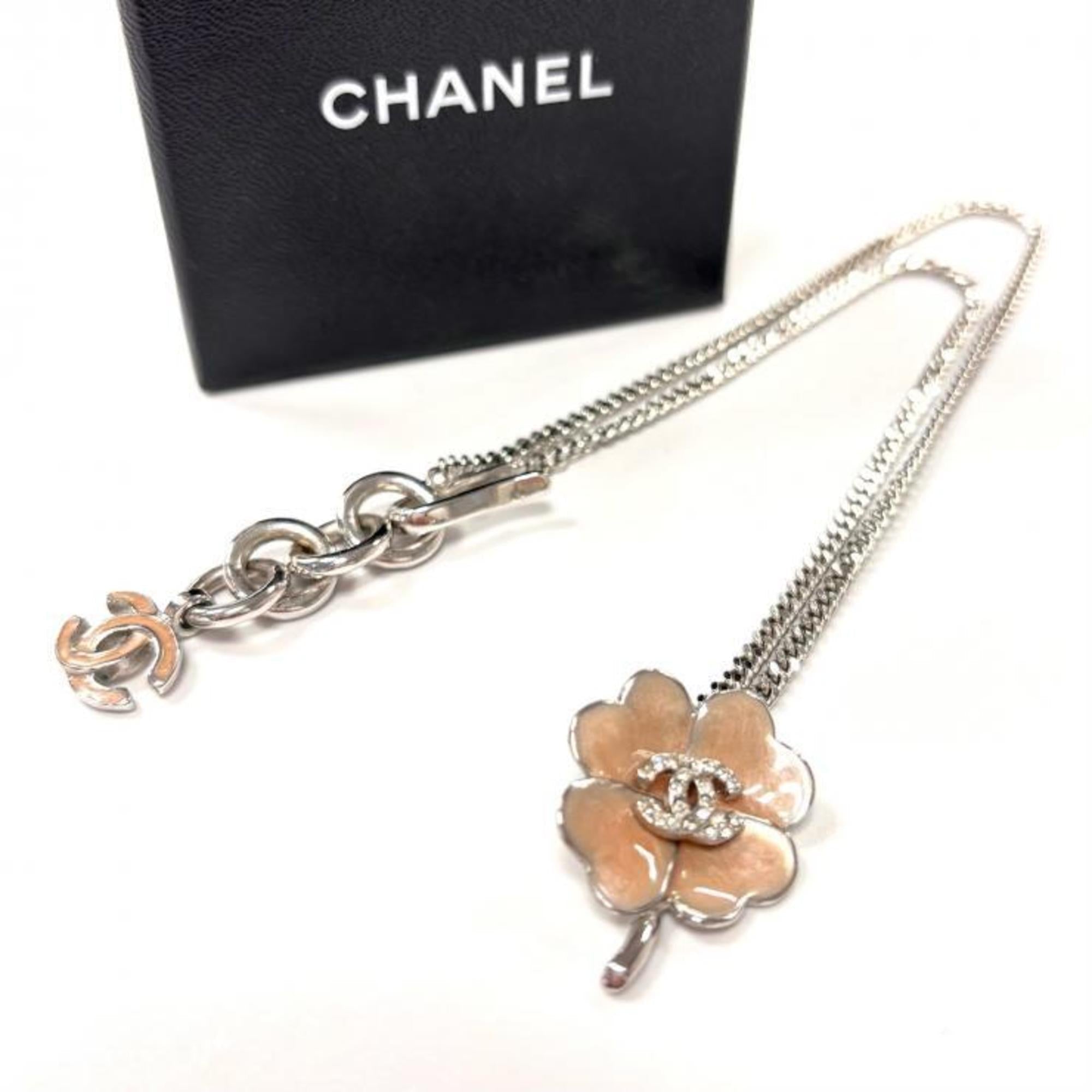 CC Logo Clover Pendant Necklace Sterling Silver