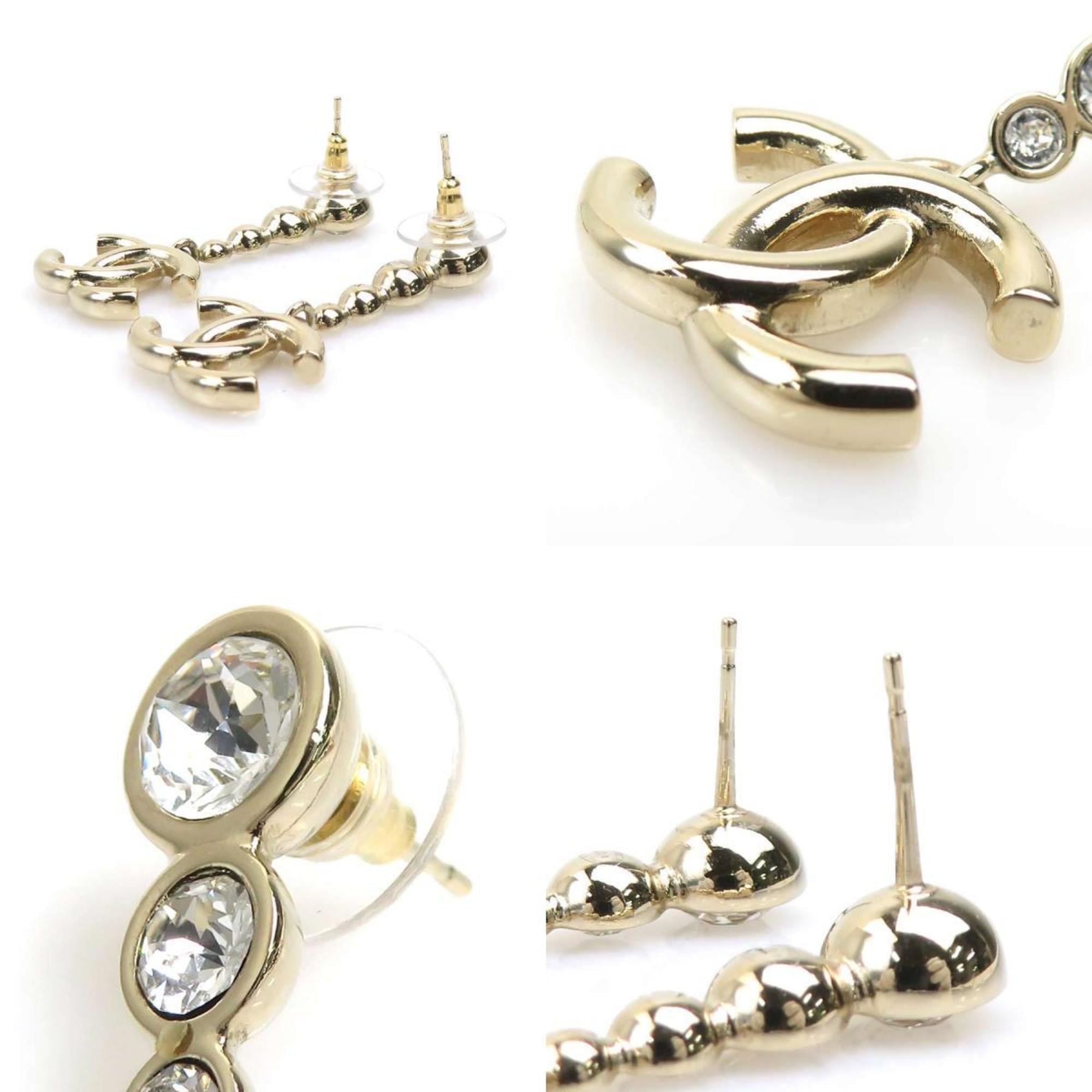 CC Logo Earrings Gold-Tone Metal