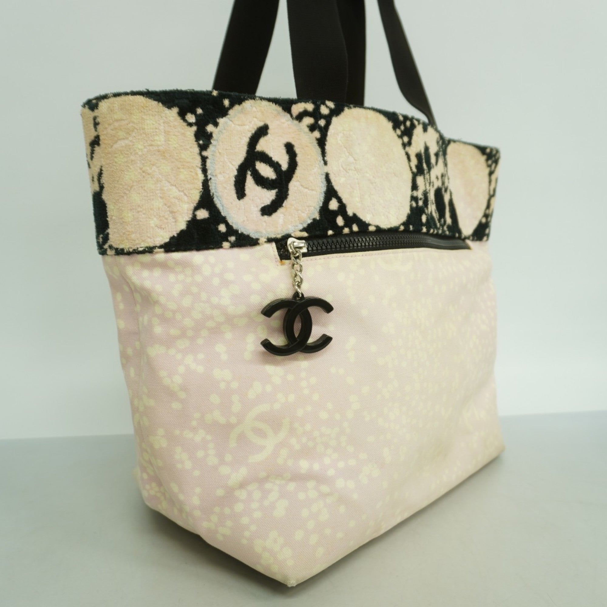 CC Beach Tote Terry Cloth and Printed Canvas Medium