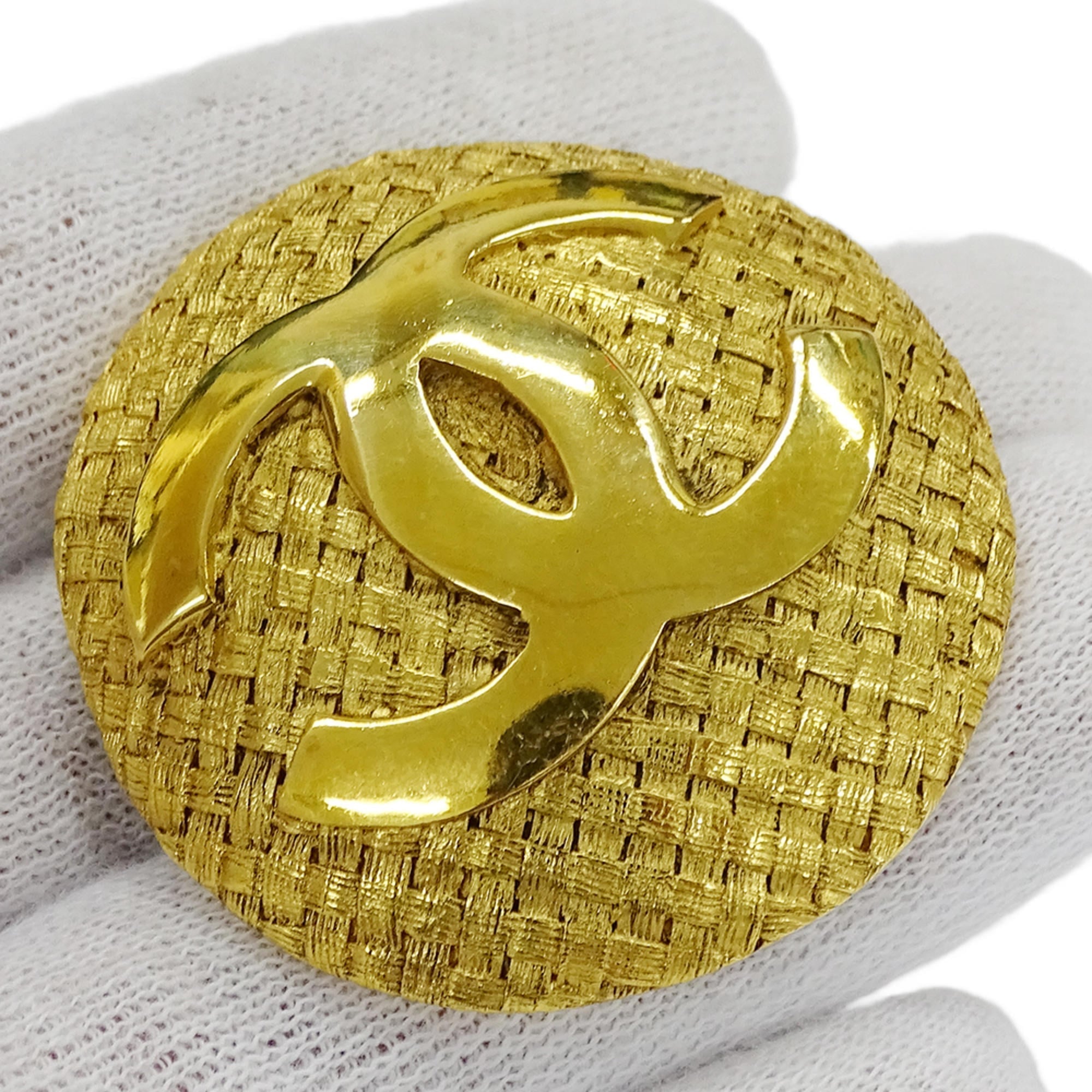 CC Logo Brooch Metal