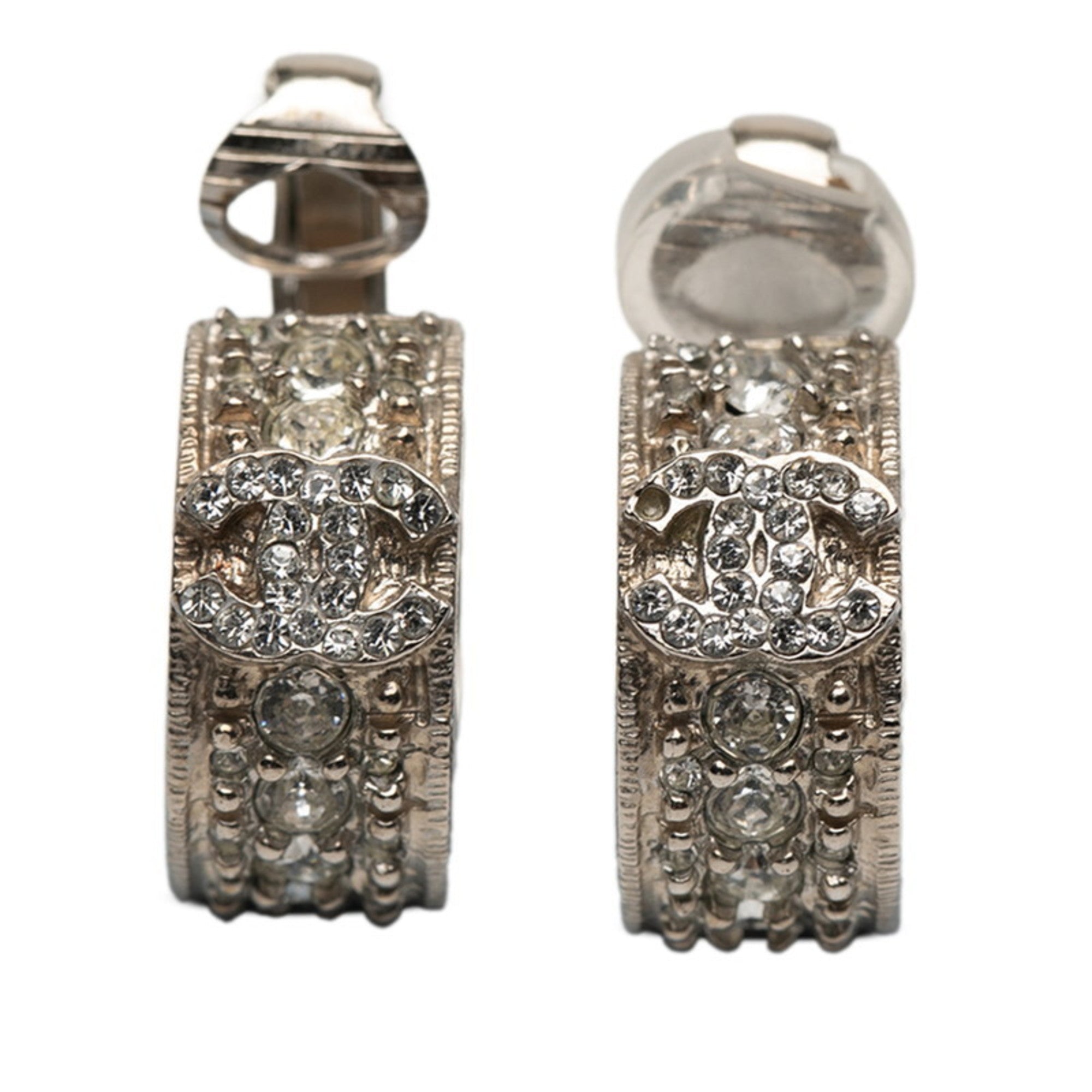 CC Logo Clip-On Earrings Metal Gold-Tone Metal