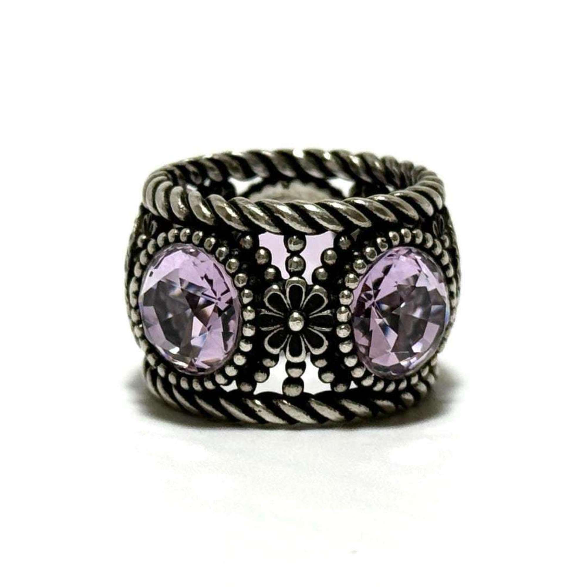 Ring Sterling Silver with Rhinestone