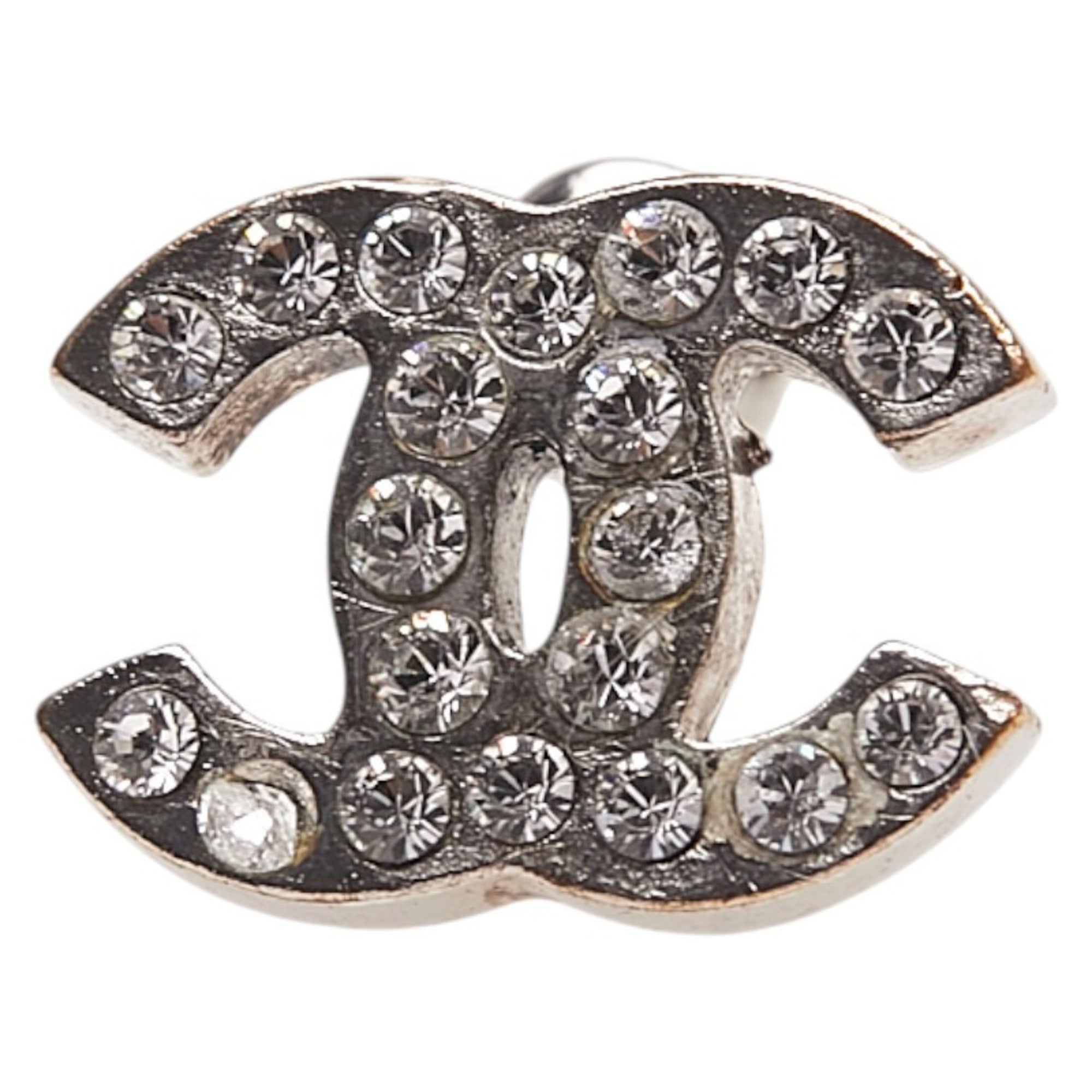 CC Logo Single Earring Silver-Tone Metal Silver-Tone Metal