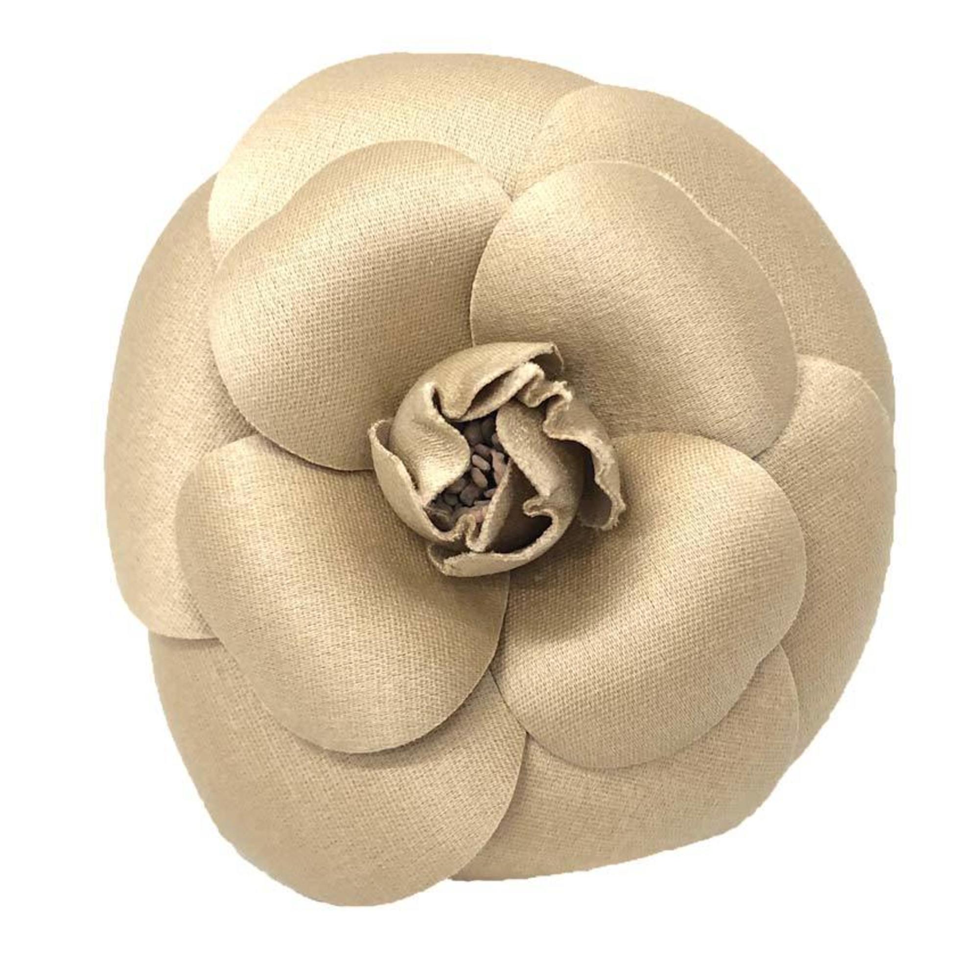 Camellia Corsage Brooch Champagne Beige