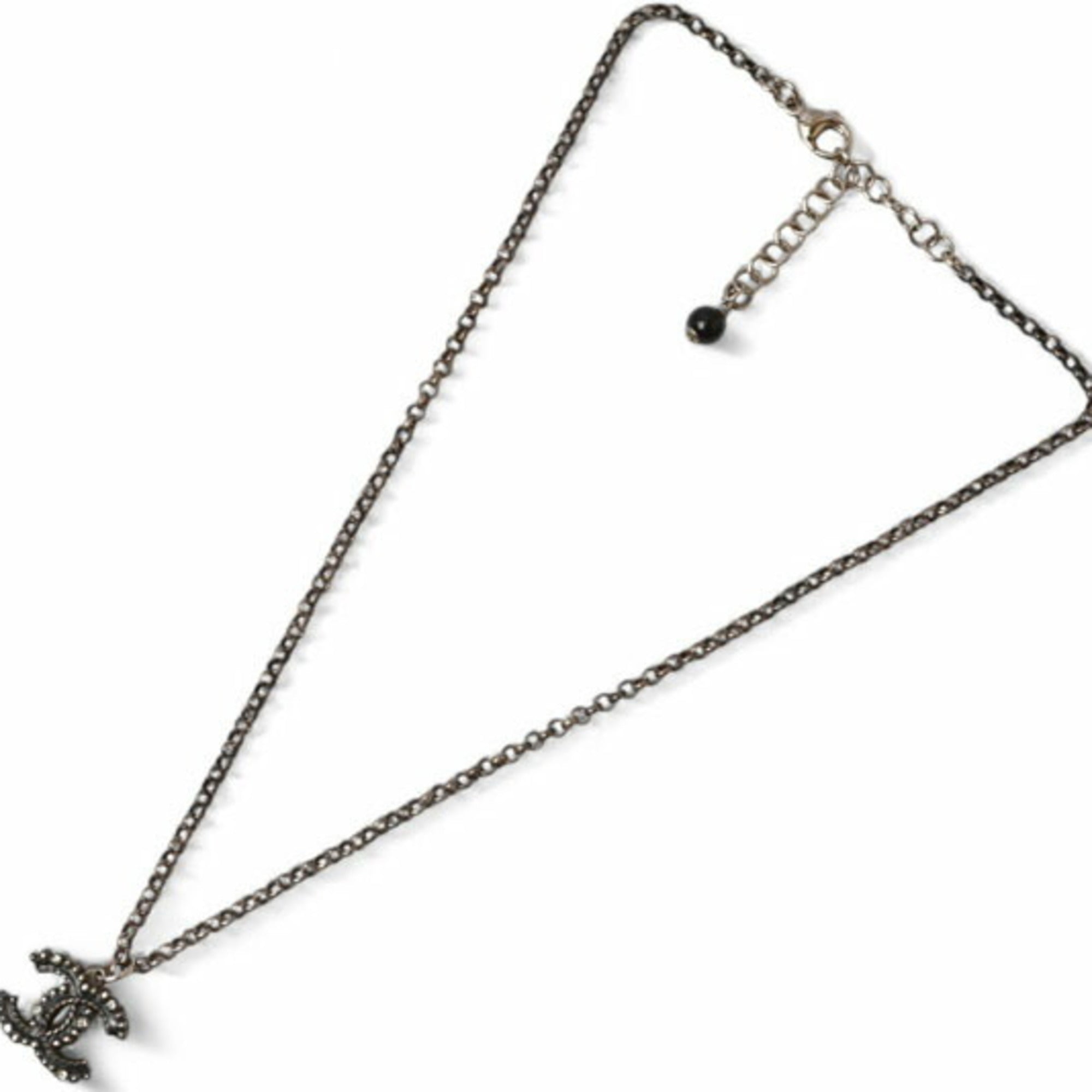 Pendant Necklace Gold and Rhinestone