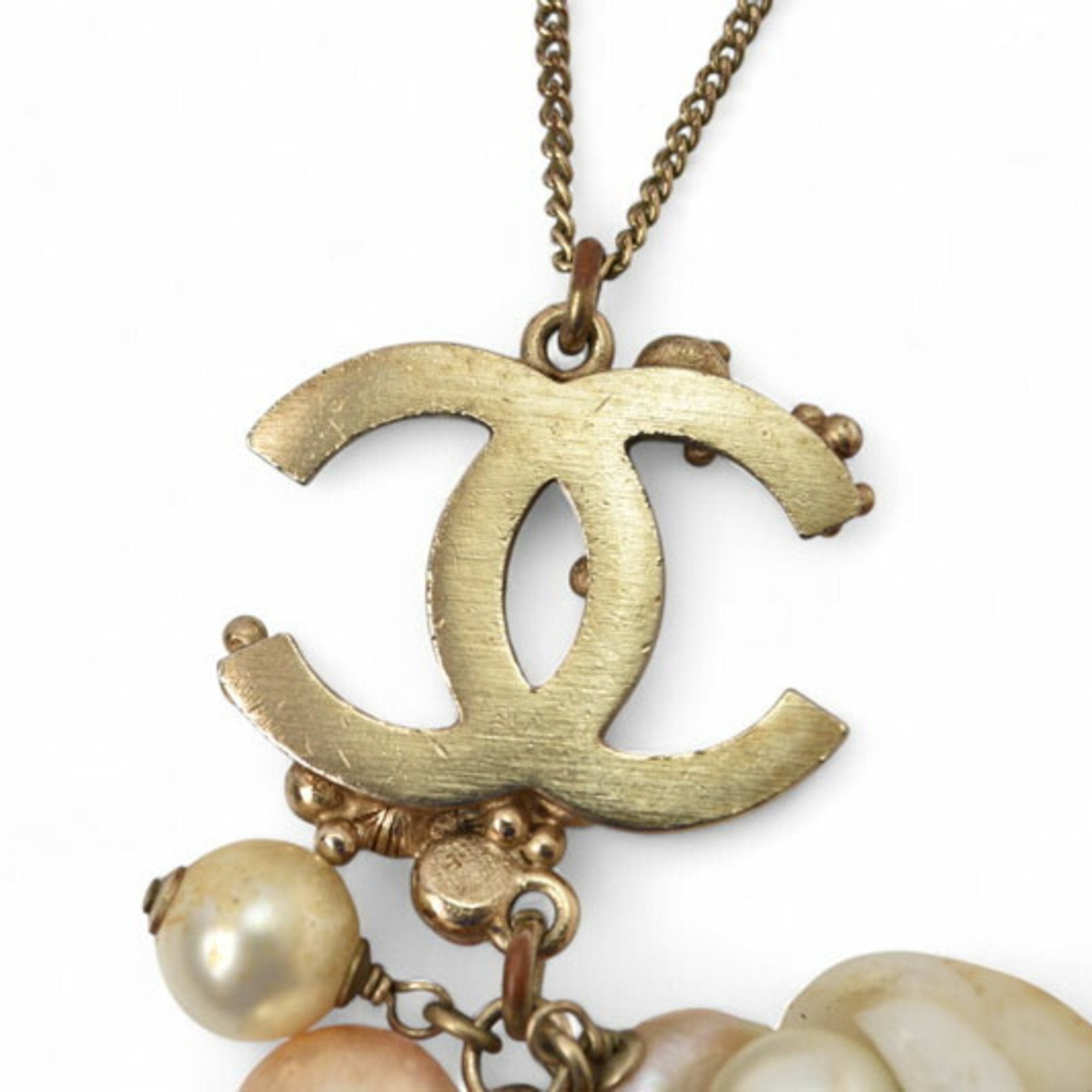 Pendant Necklace Metal and Rhinestone