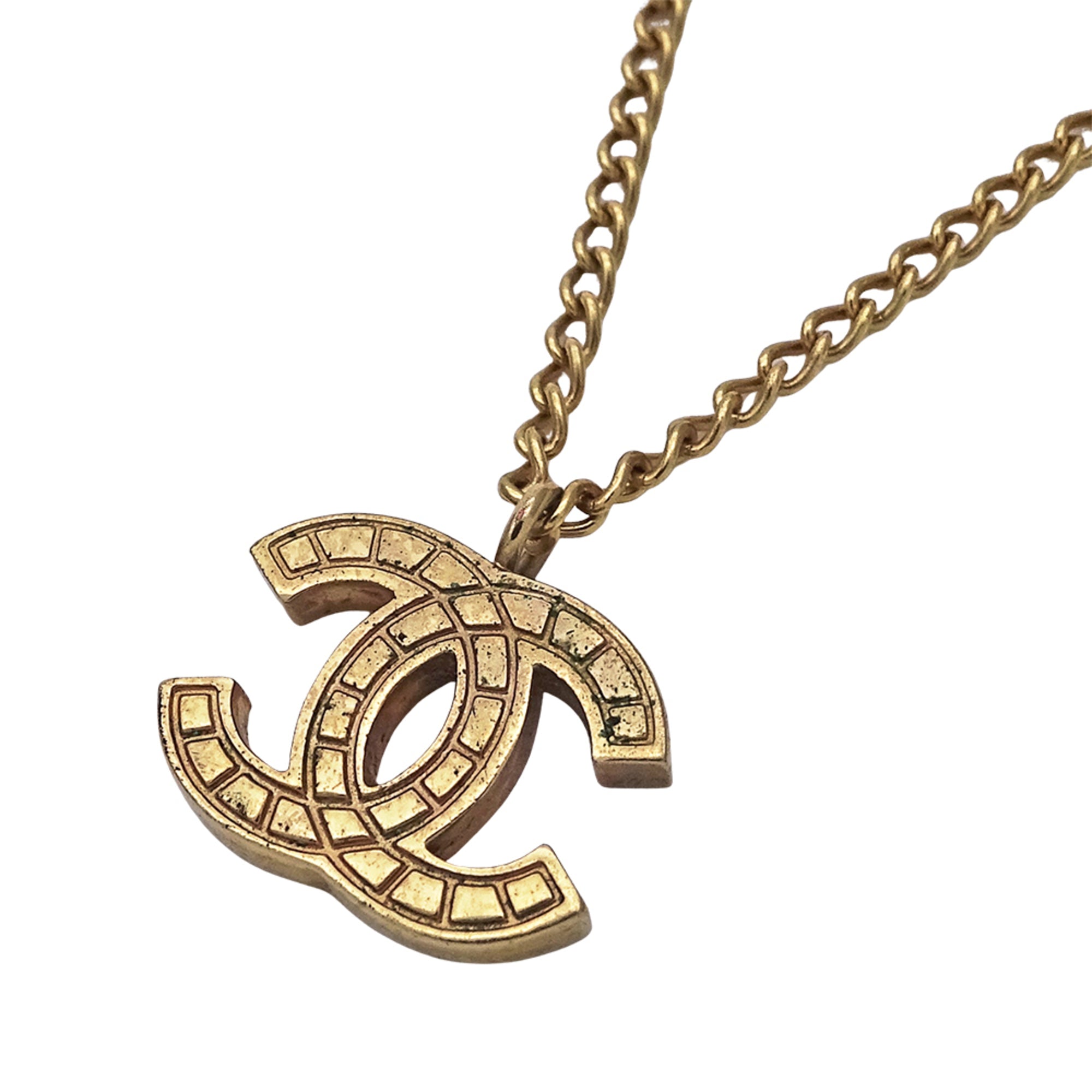 CC Logo Pendant Necklace Metal