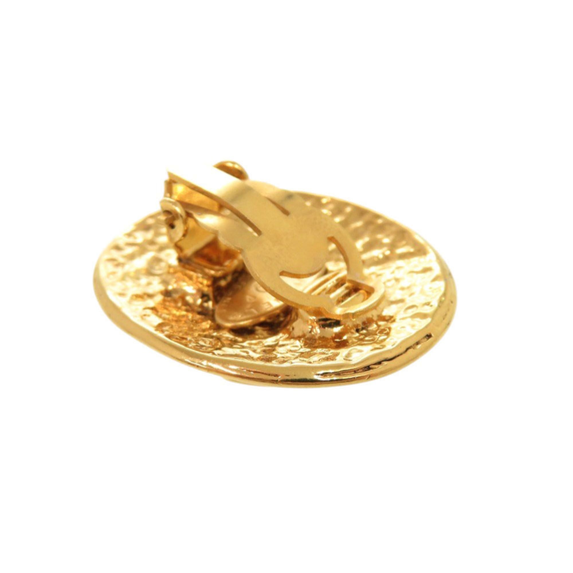 CC Logo Clip-On Earrings Gold-Tone Metal Gold-Tone Metal