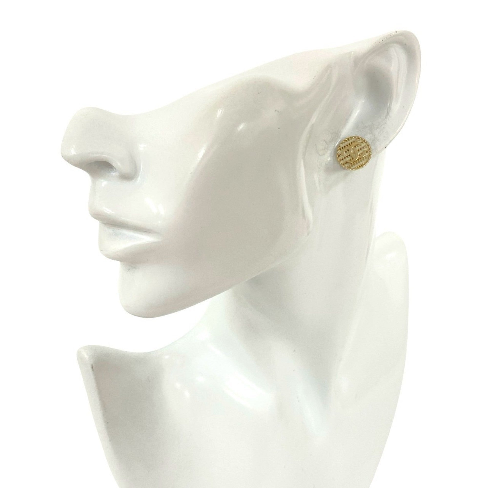 CC Logo Earrings Metal Gold-Tone Metal