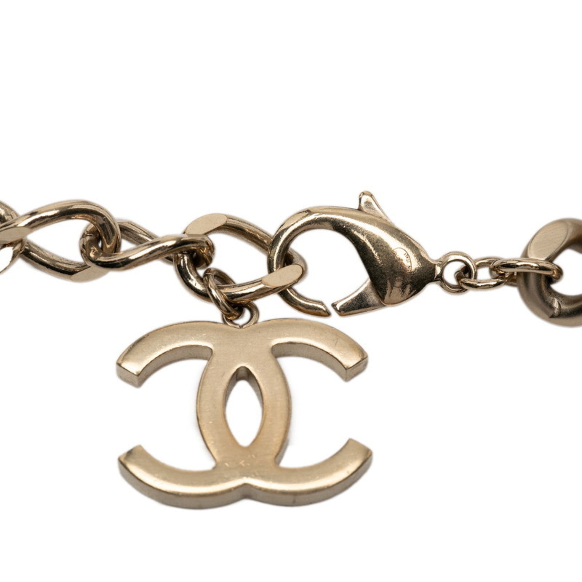 CC Logo Chain Pendant Necklace Metal