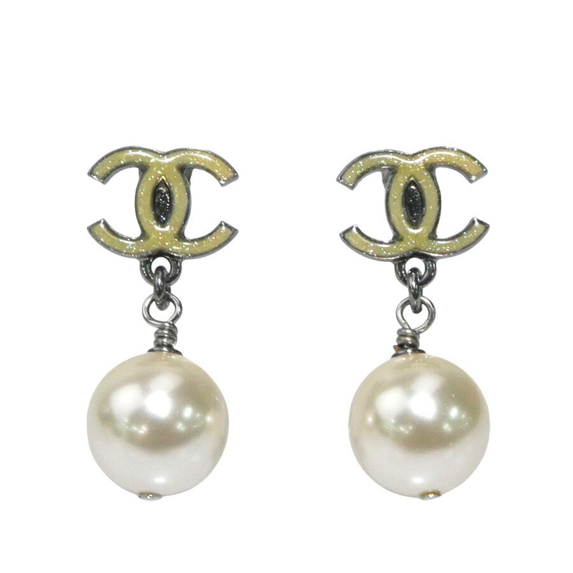 CC Logo Earrings Silver-Tone Metal Silver-Tone Metal